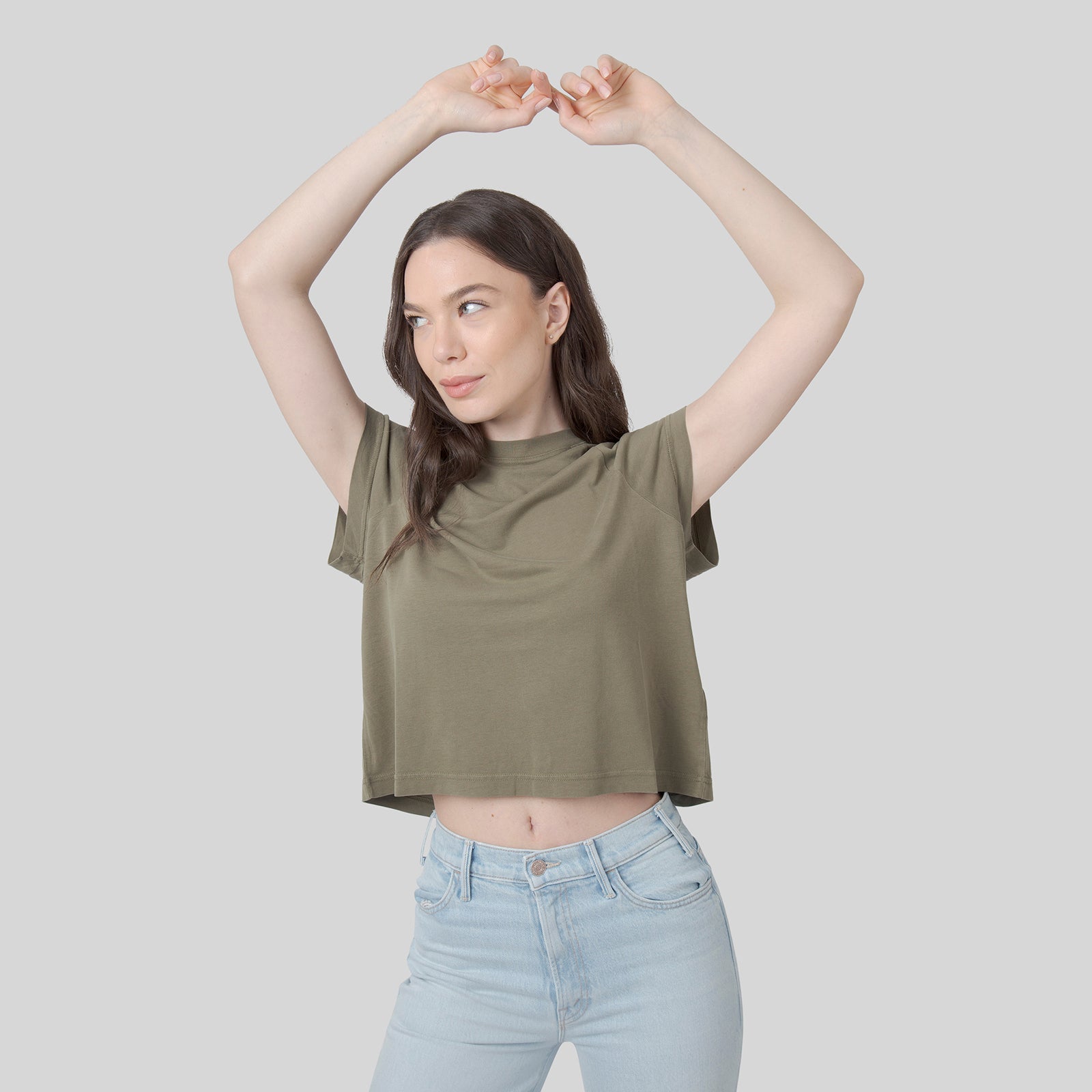 Absolut Cashmere T-shirt Lyocell Tricia Verde Oliva Donna - 7