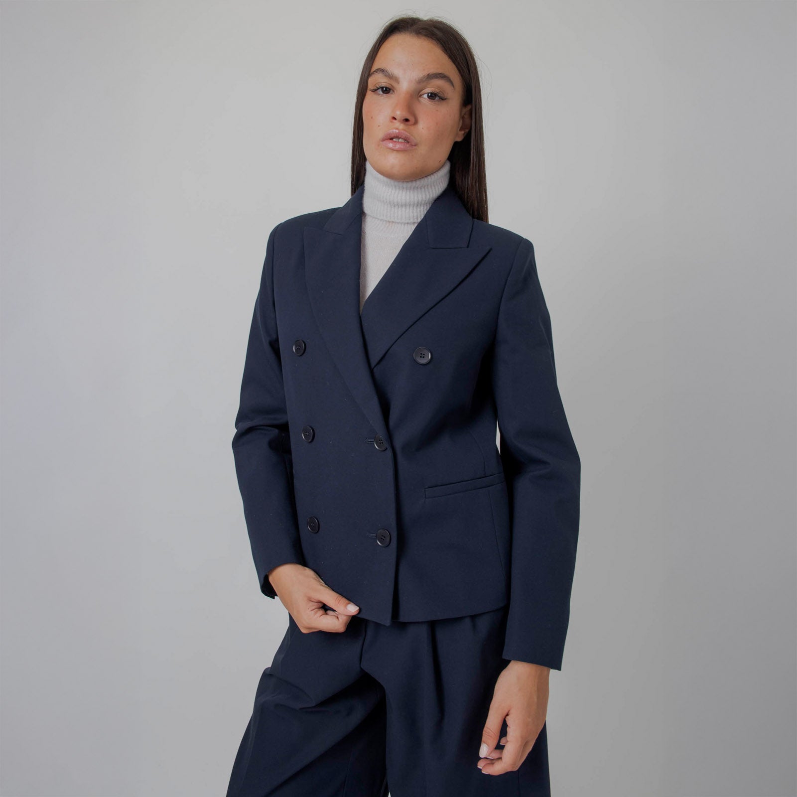 Double-breasted Gabardine Tappeto Jacket - 7