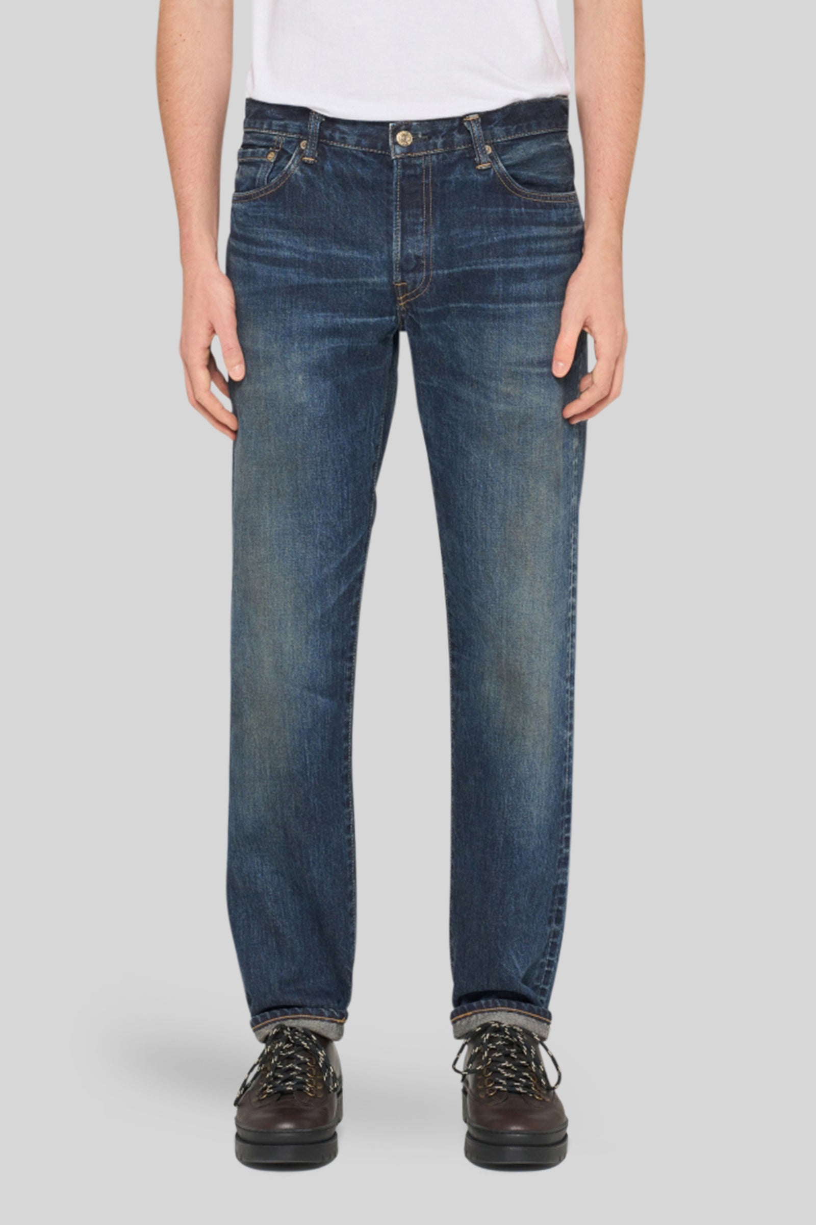 Edwin Jeans Regular Tapered Blu Medio Uomo - 1