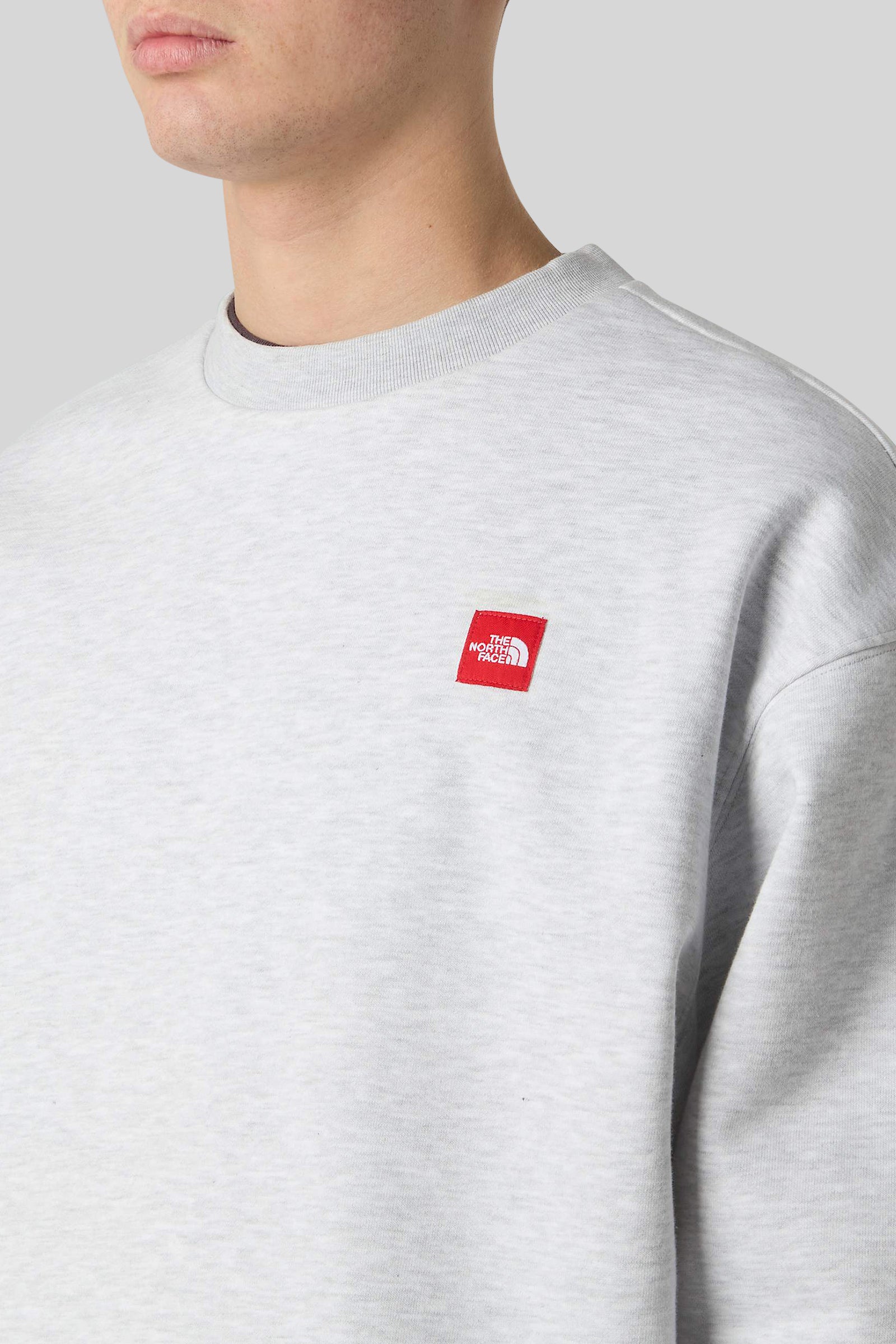 The North Face Felpa Girocollo Red Box Grigio Chiaro Uomo - 2