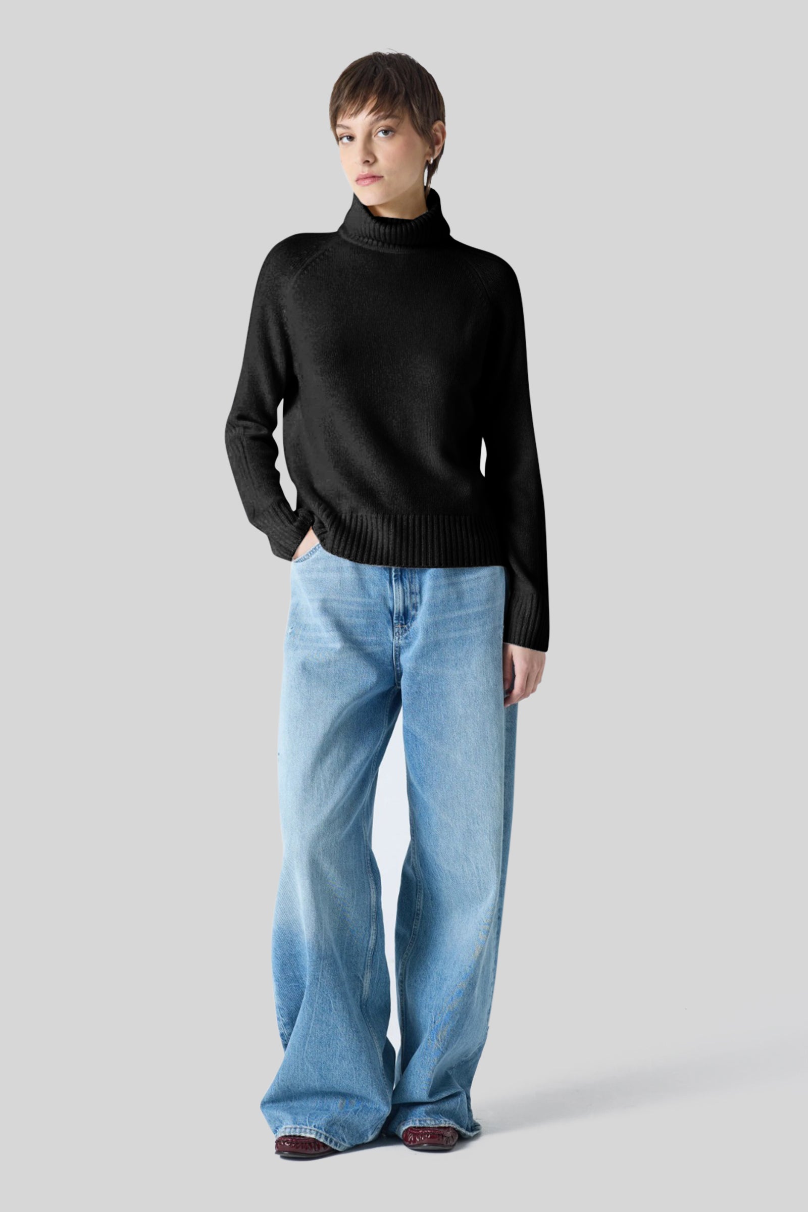 Absolut Cashmere Maglia Dolcevita Sylviana Nero Donna - 4