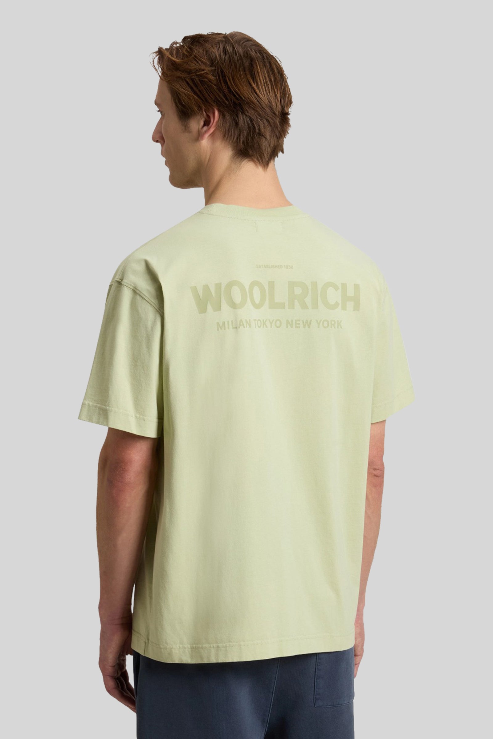 Woolrich T-shirt Graphic Lime Uomo - 3