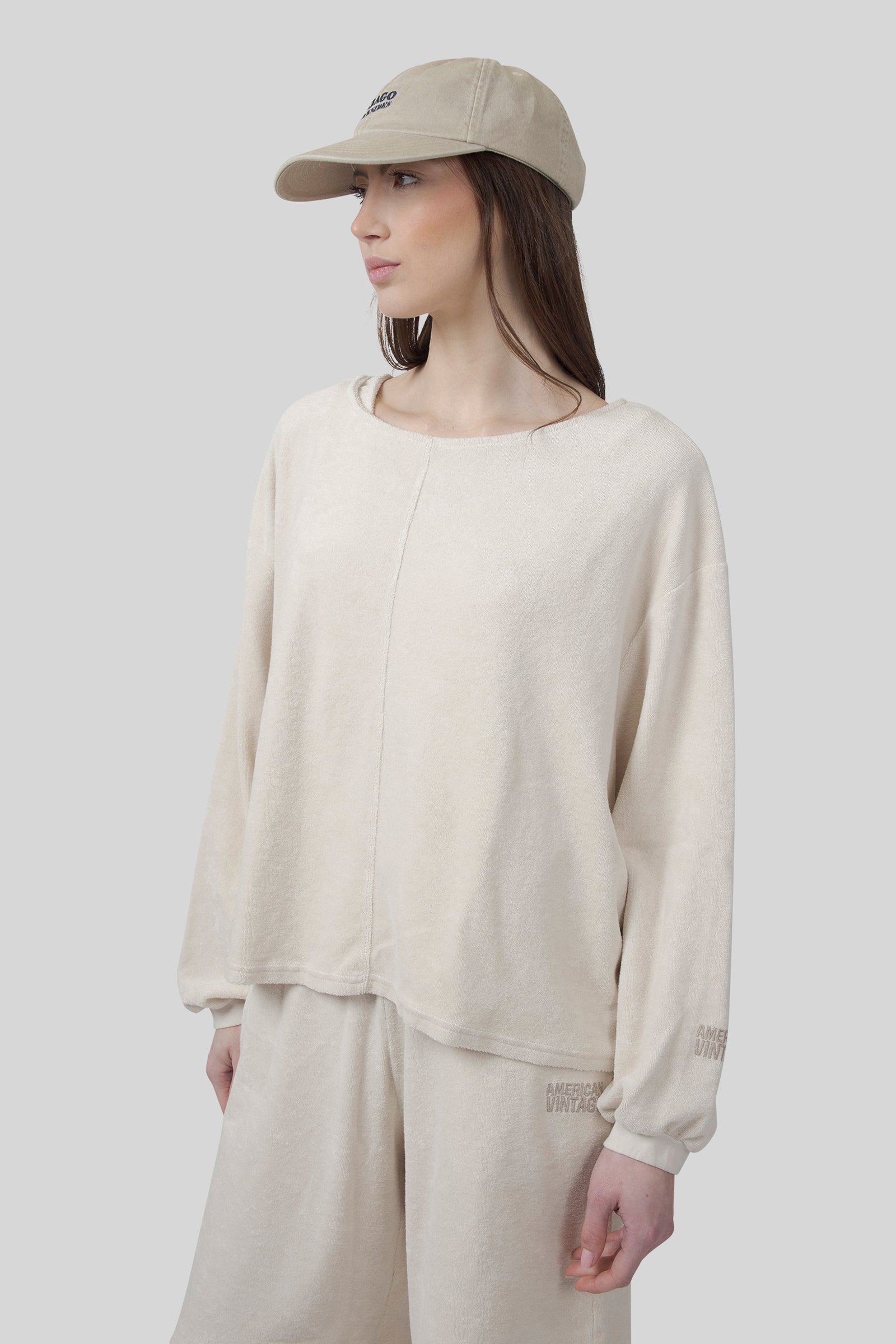 American Vintage Felpa Fuxow Crema Donna - 7