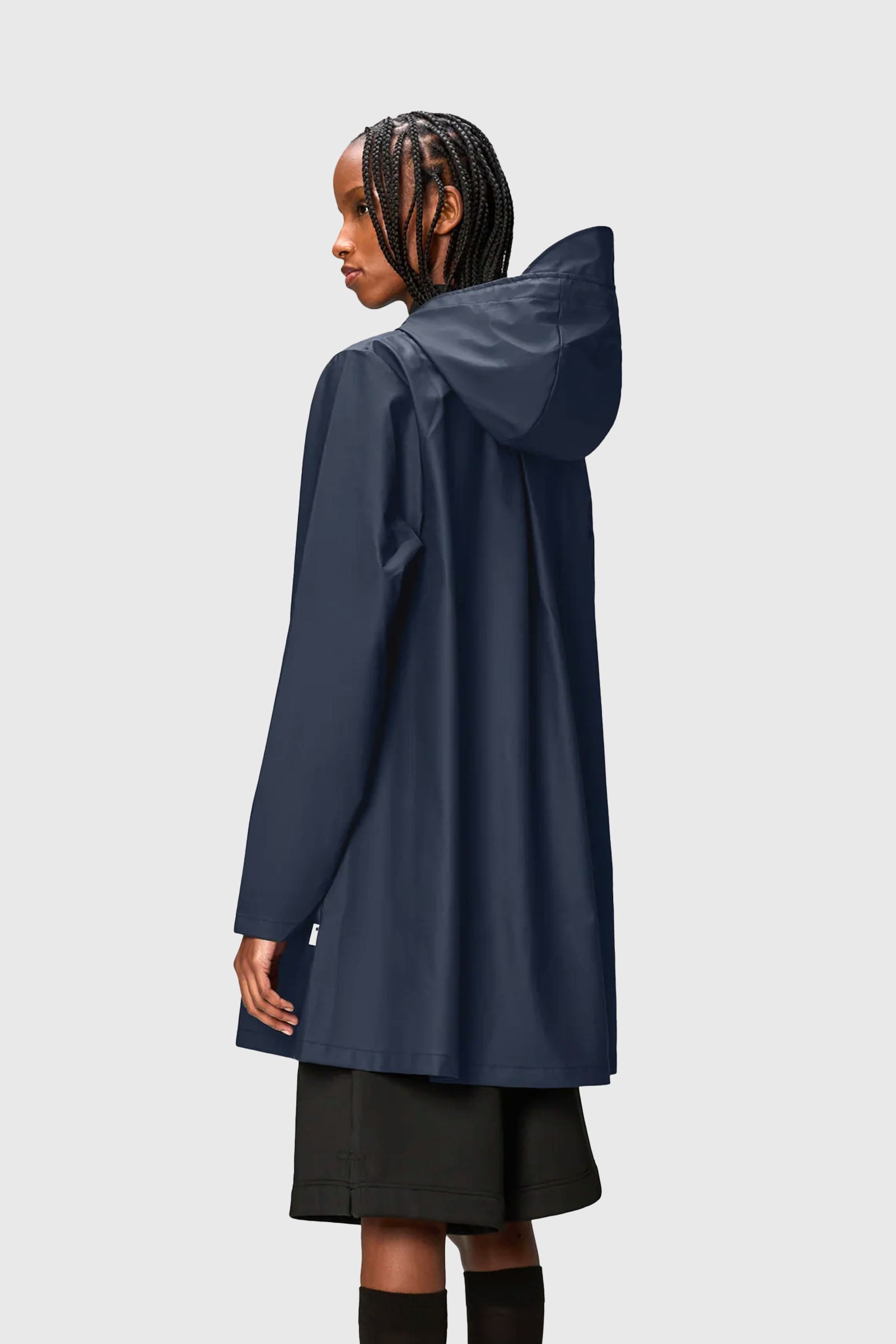 Rains A-line W Jacket Blu Navy Donna - 4