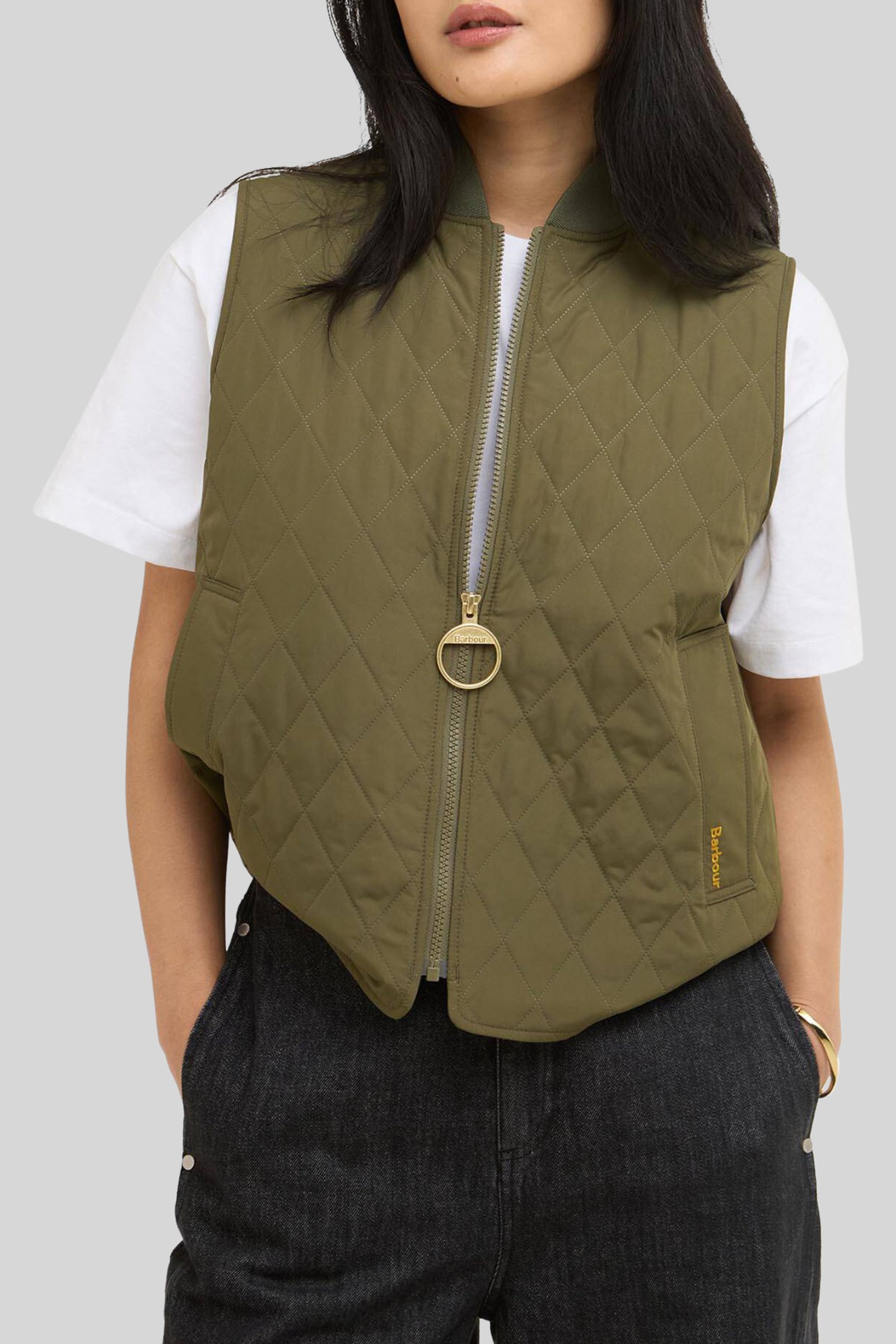 Barbour Gilet Roeburn Verde Donna - 1