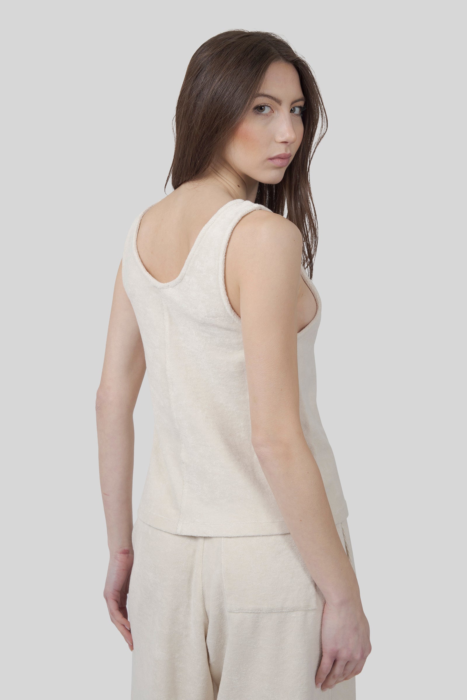 American Vintage Canotta Fuxow Ecru Donna - 4