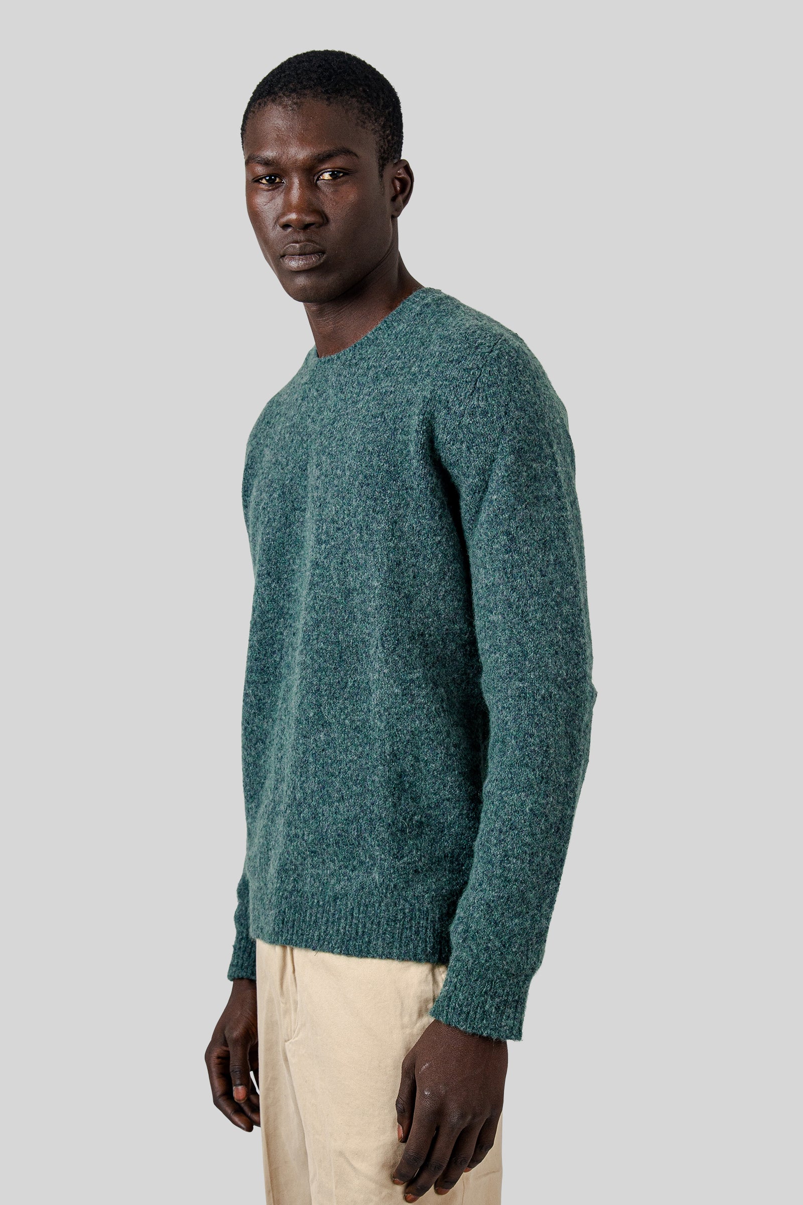 Roberto Collina Maglia Girocollo Verde Uomo - 2