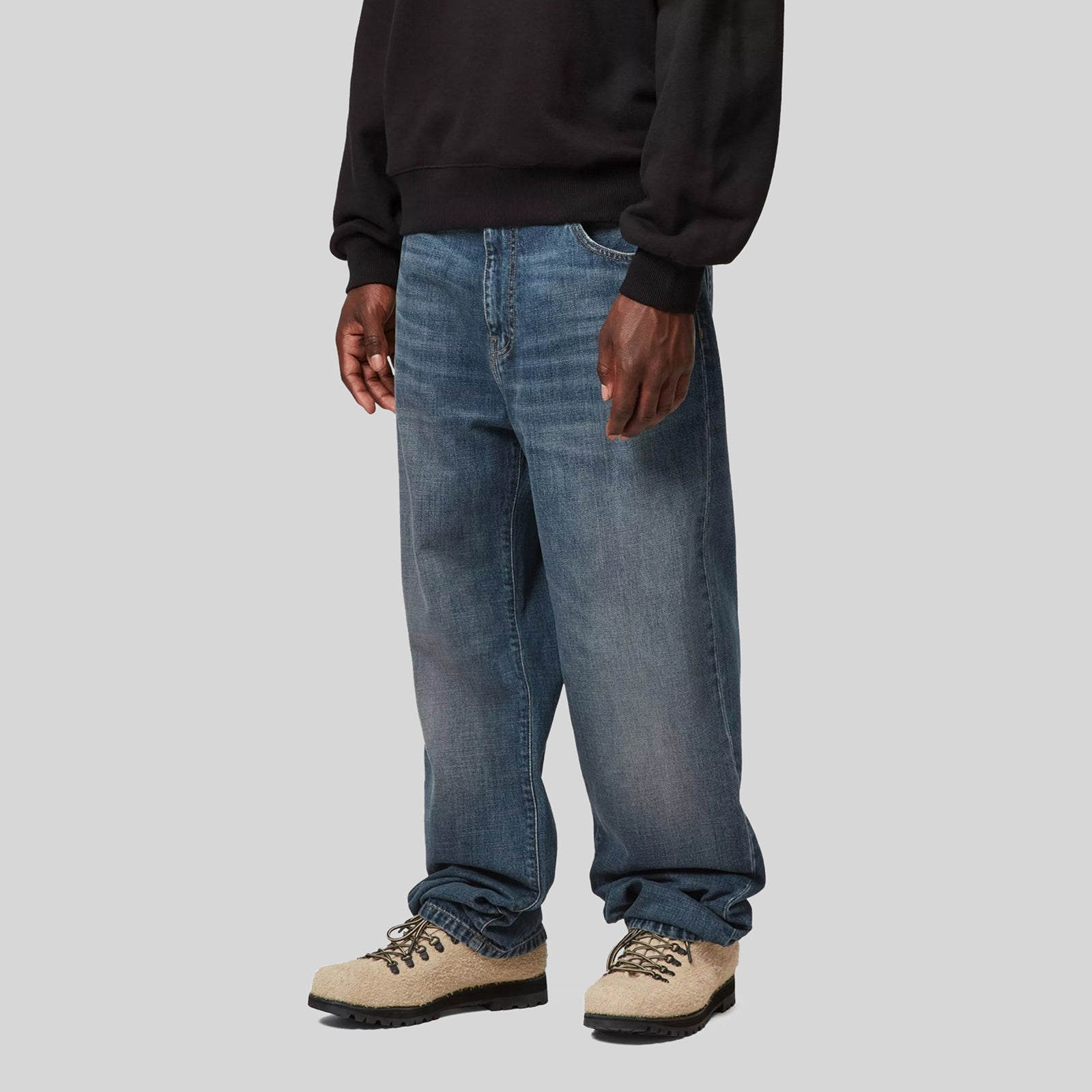 Carhartt Wip Aaron Pant Blu Medio Uomo - 4