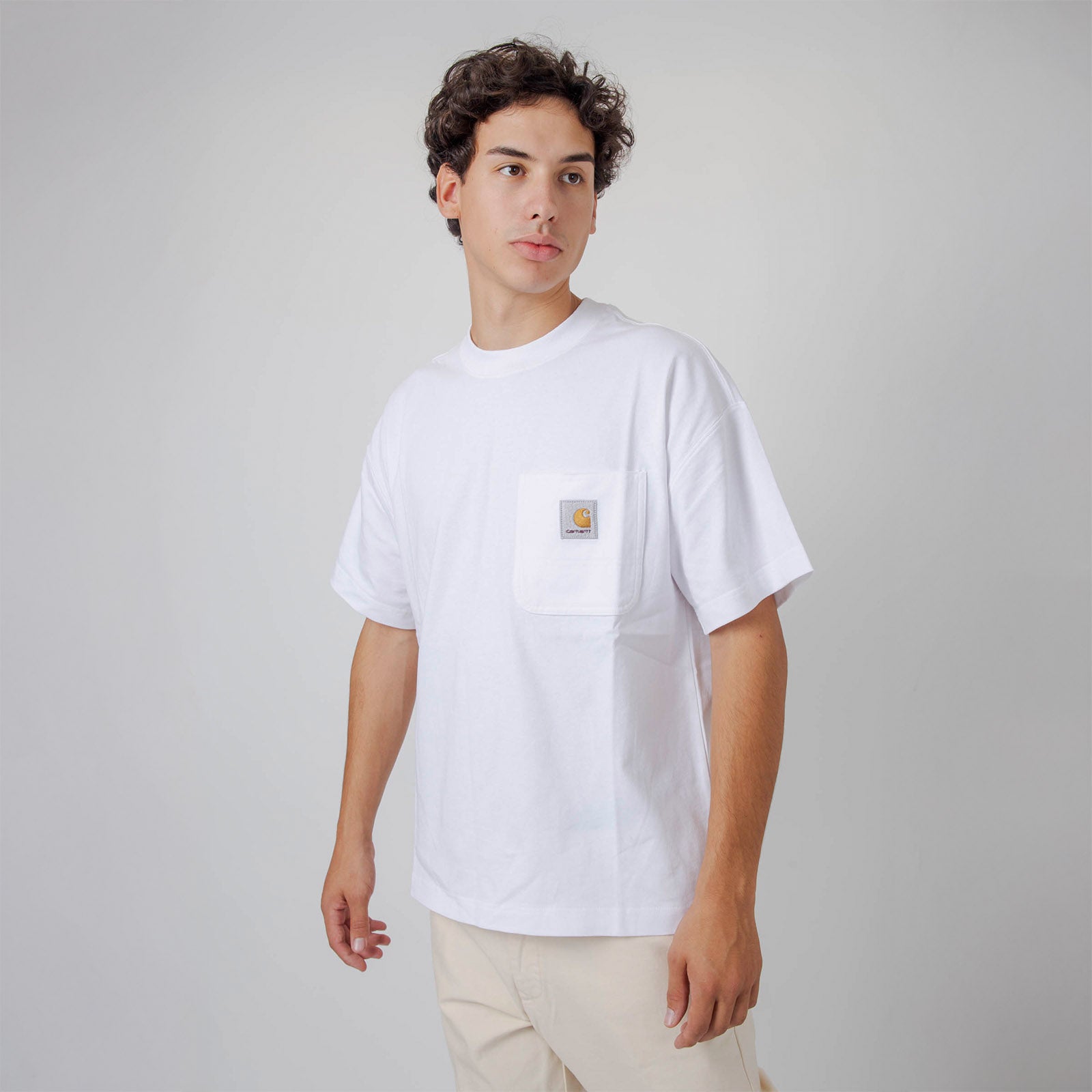 Carhartt Wip T-shirt Work Pocket Bianco Uomo - 6