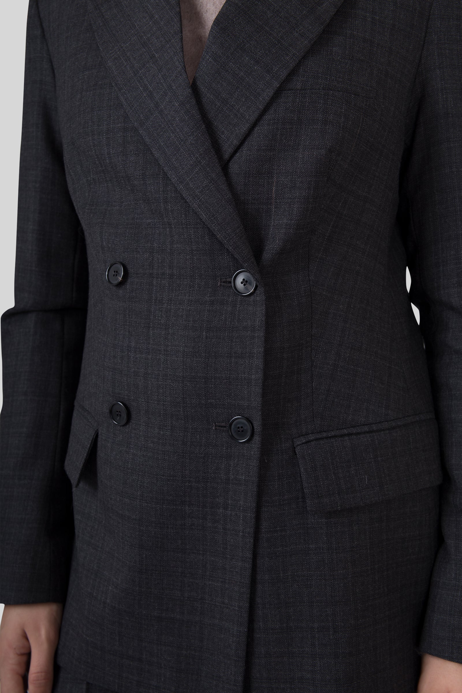 Grifoni Giacca Doppio Petto Antracite Donna - 2