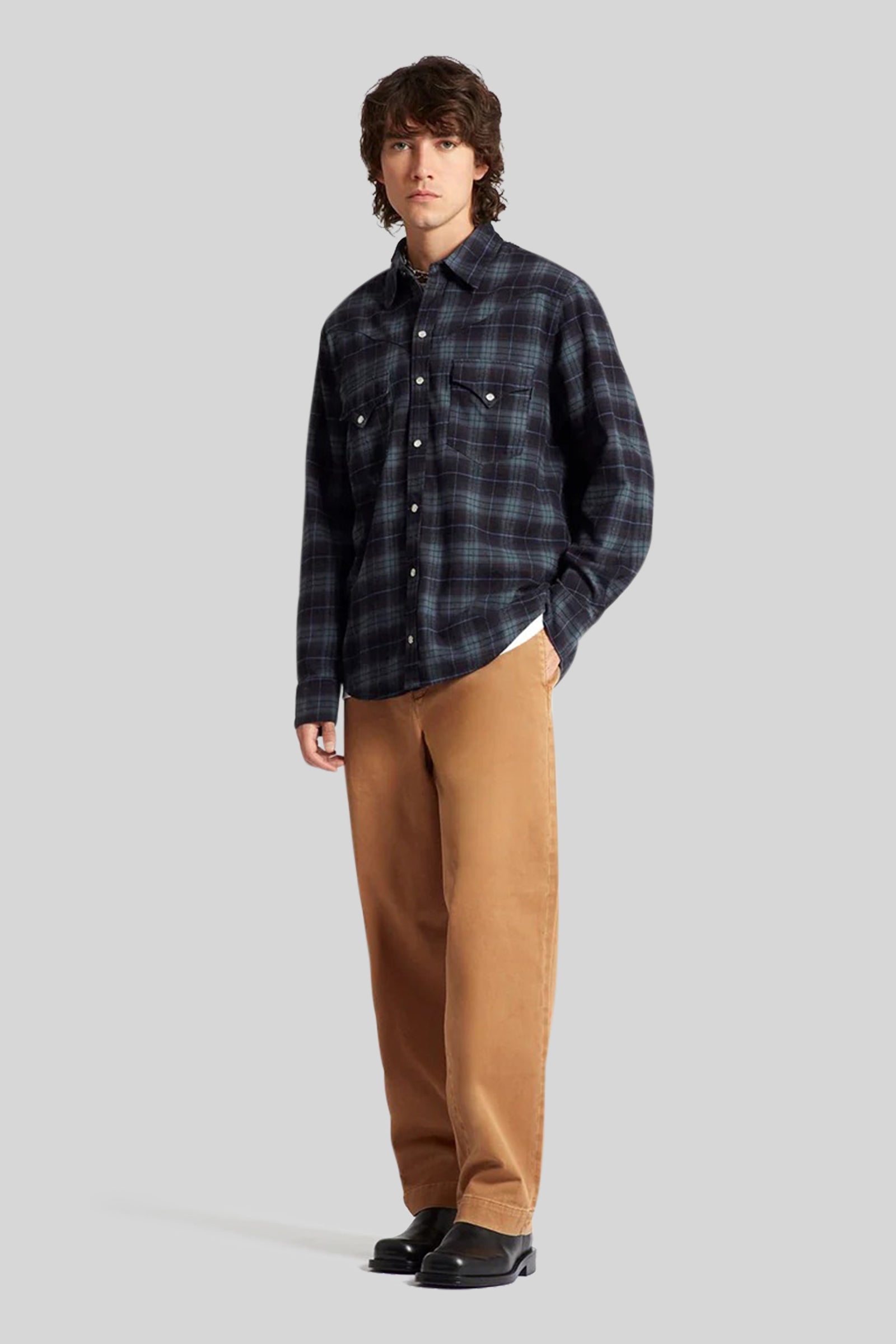 Department Five Camicia Texana Nevada Blu Navy Uomo - 1