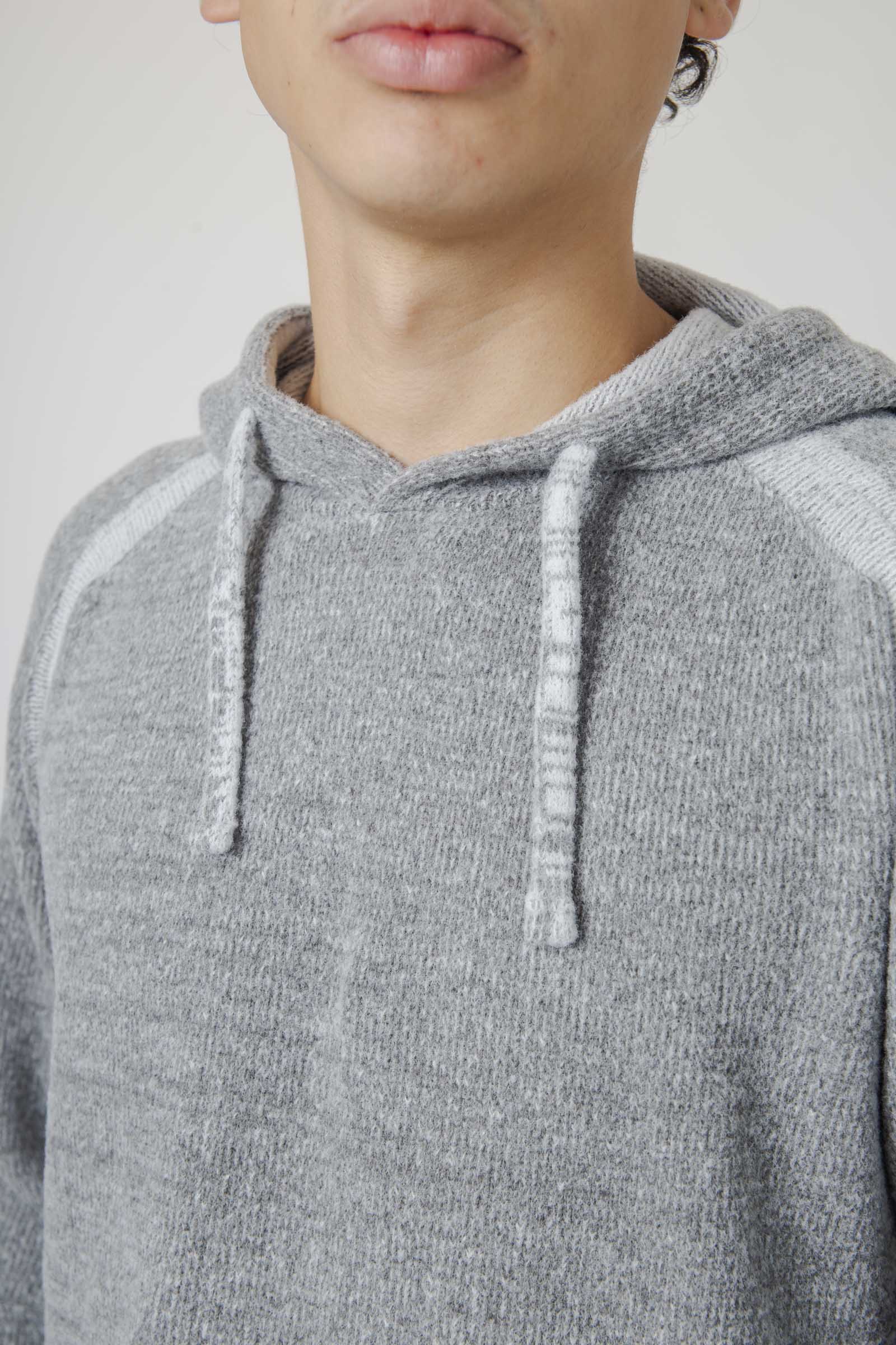 C.p. Company Maglia Hooded In Fleece Knit Grigio Uomo - 7