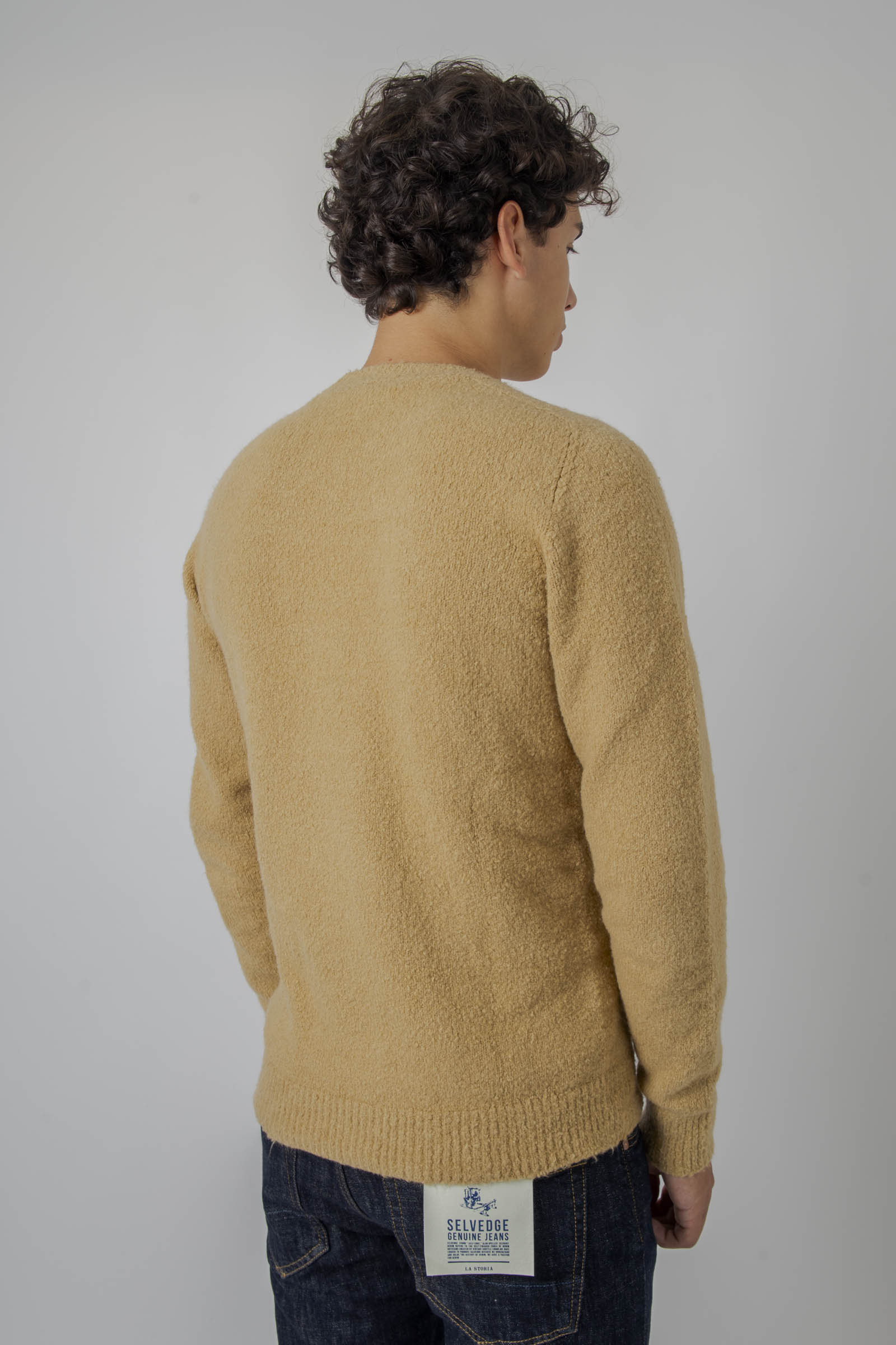 Roberto Collina Maglia Girocollo Swg Cammello Uomo - 5