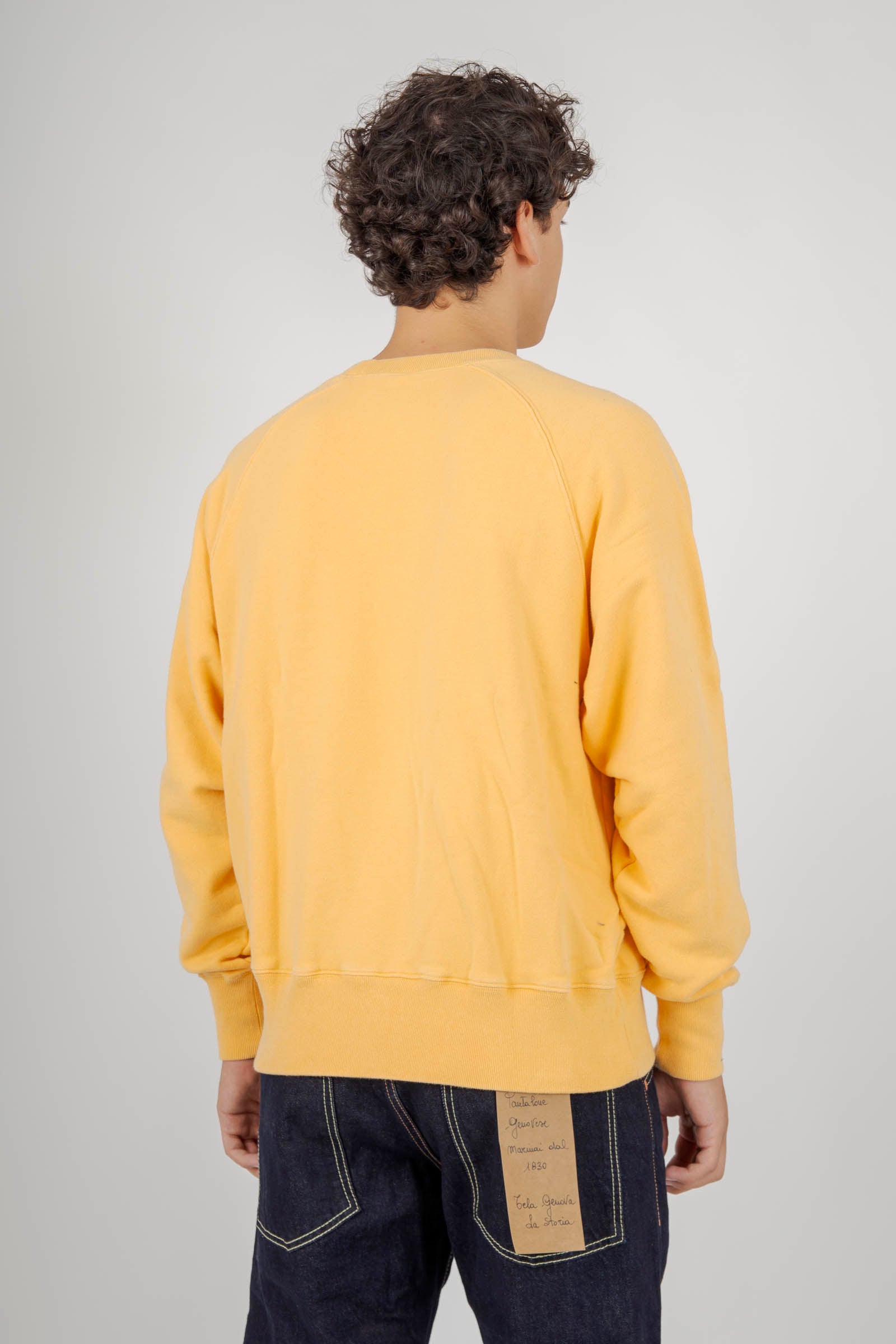 Edwin Felpa Raglan Crew Japan Giallo Uomo - 4