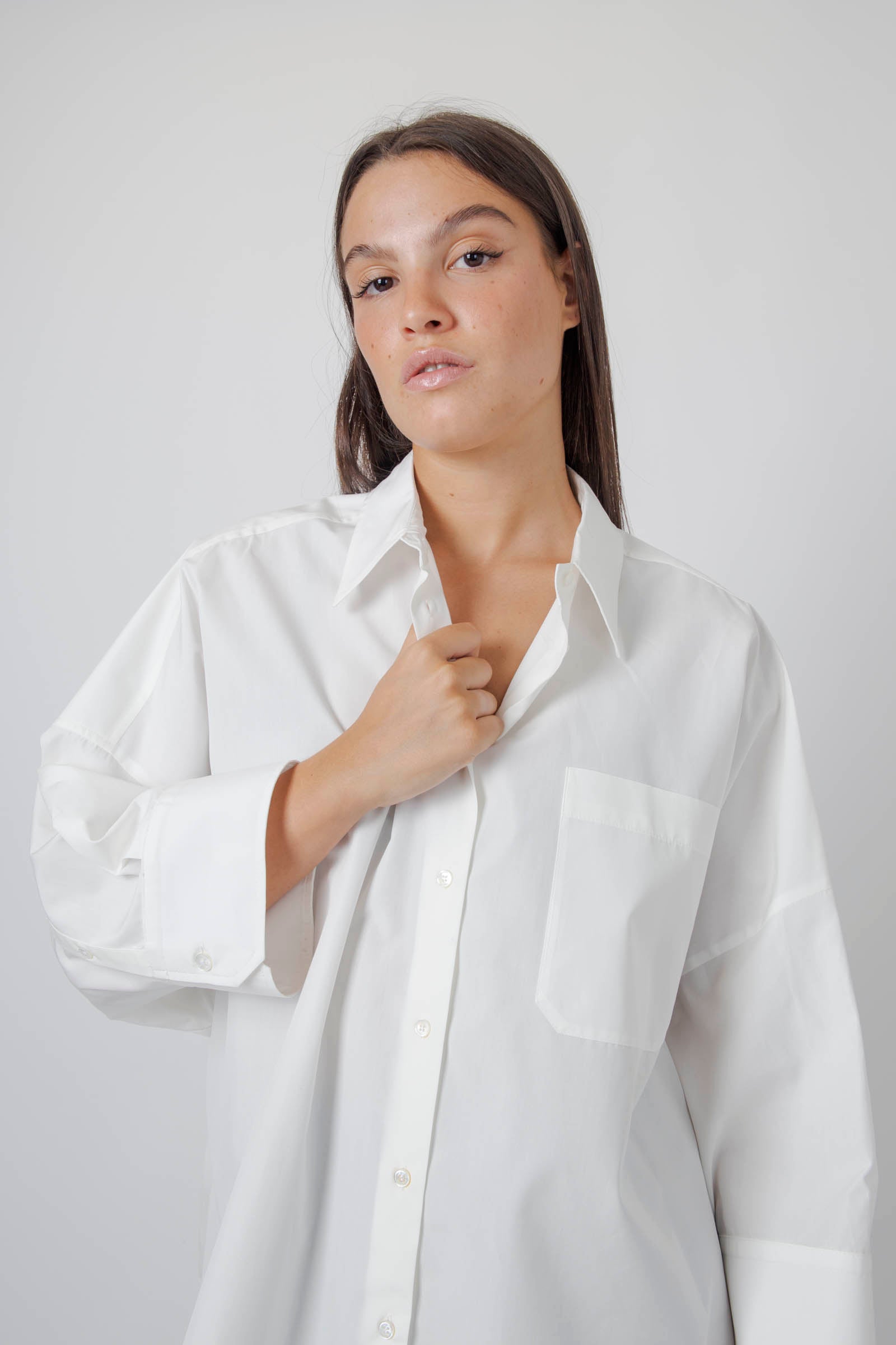 Max Mara Weekend Camicia Over In Popeline Zavorra Bianco Donna - 3