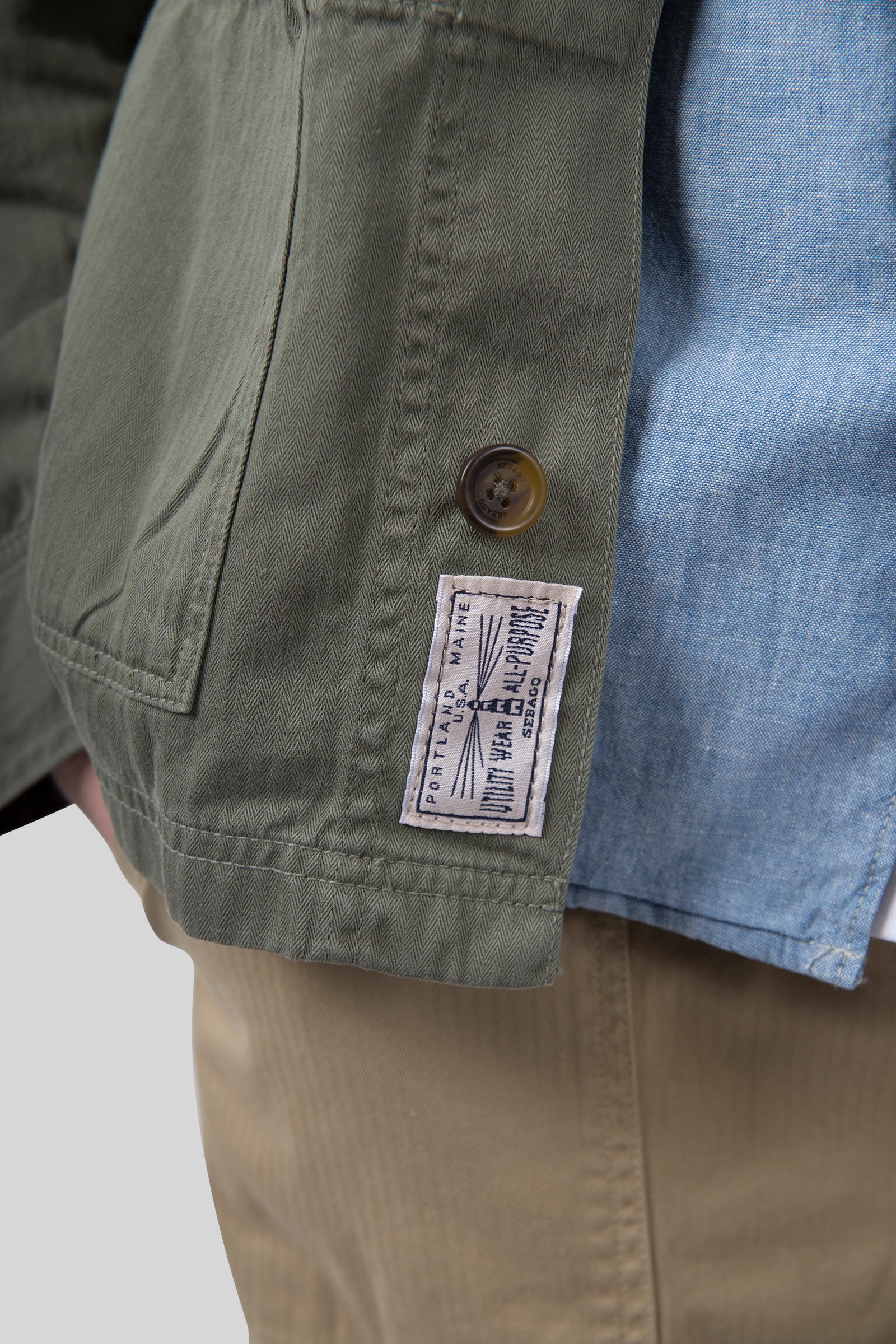 Sebago Overshirt Dorr Herringbone Beige Uomo - 6