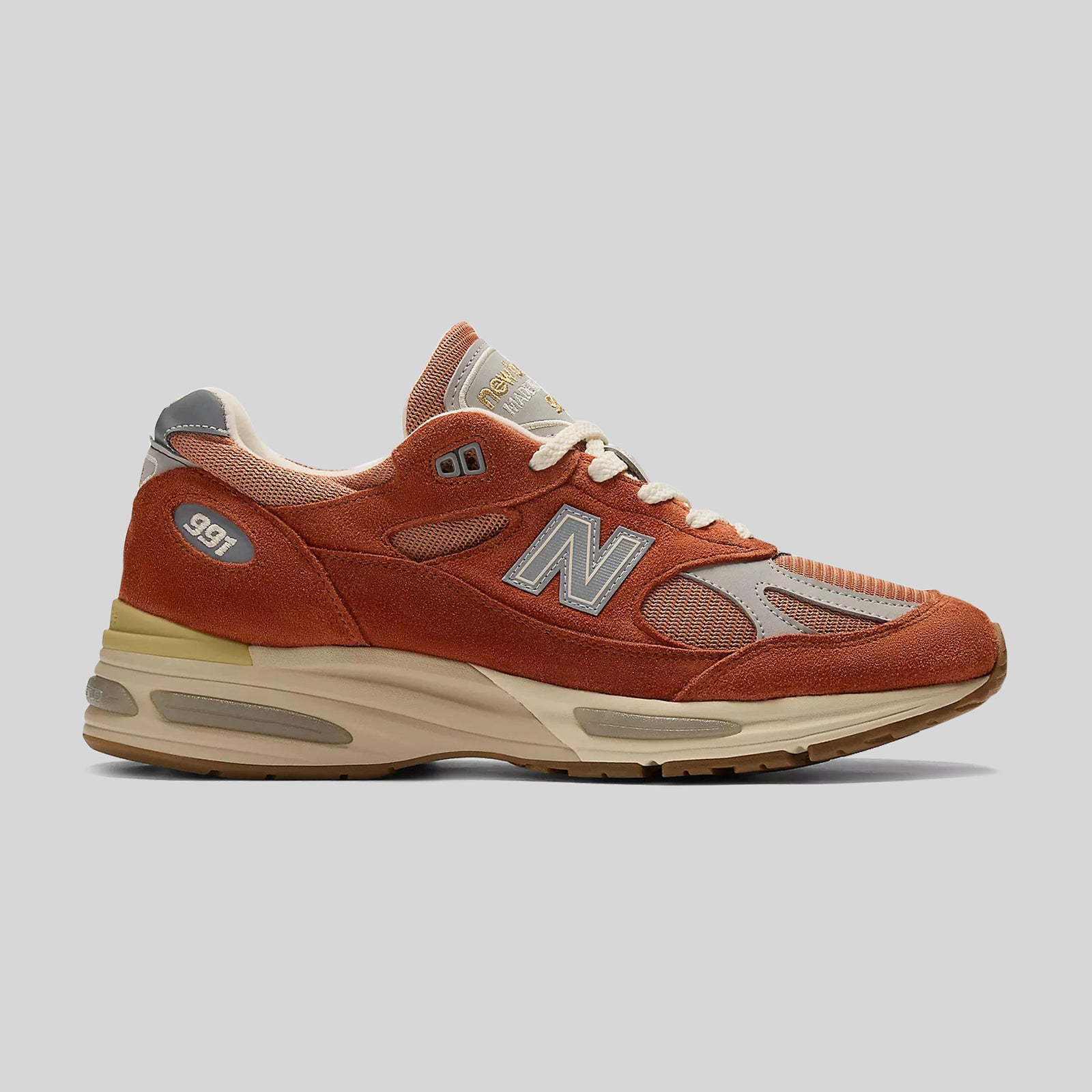 New Balance Sneaker 991v2 Made In Uk Vintage Sports Arancio Uomo - 7