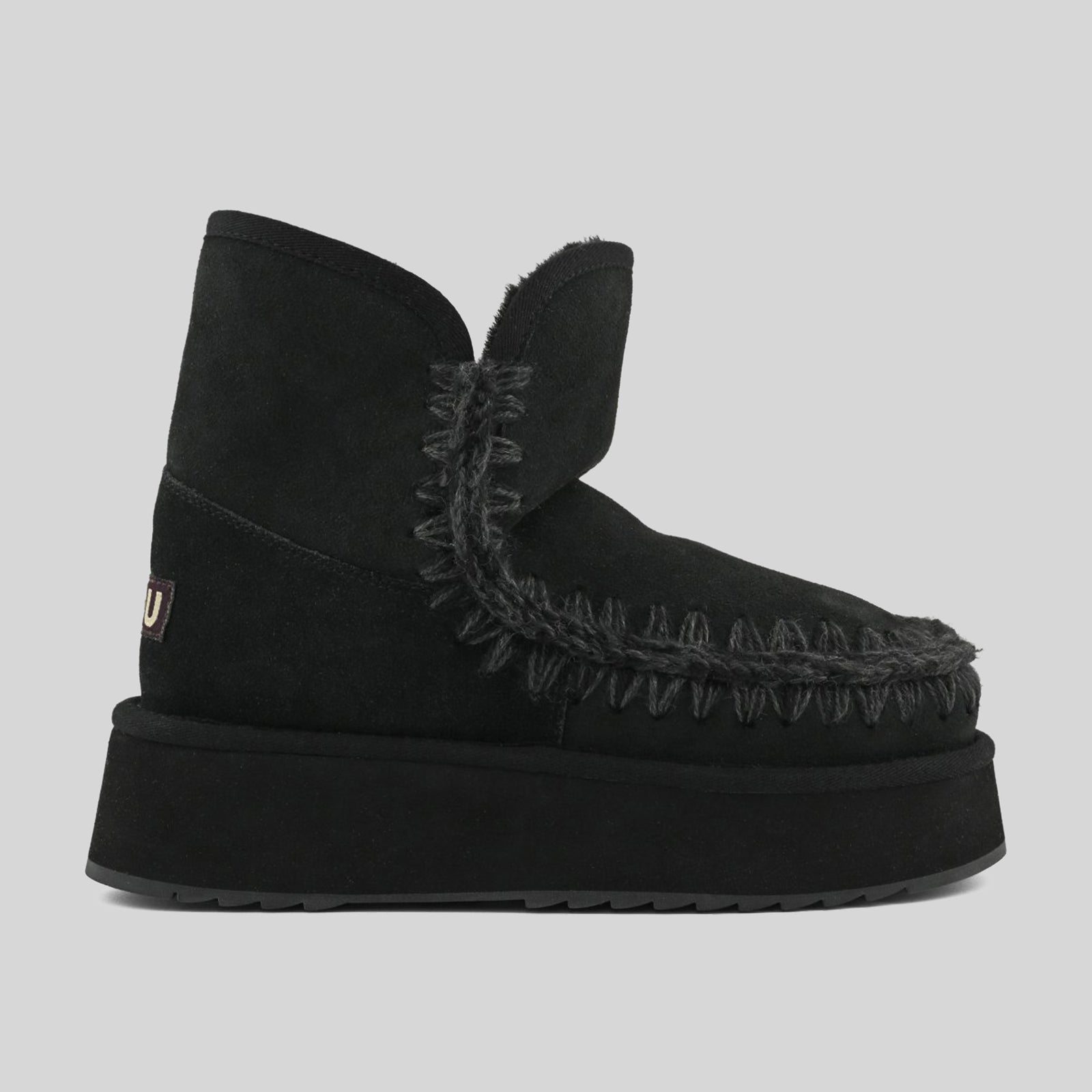 Mou Platform Boot Suede Nero Donna - 6