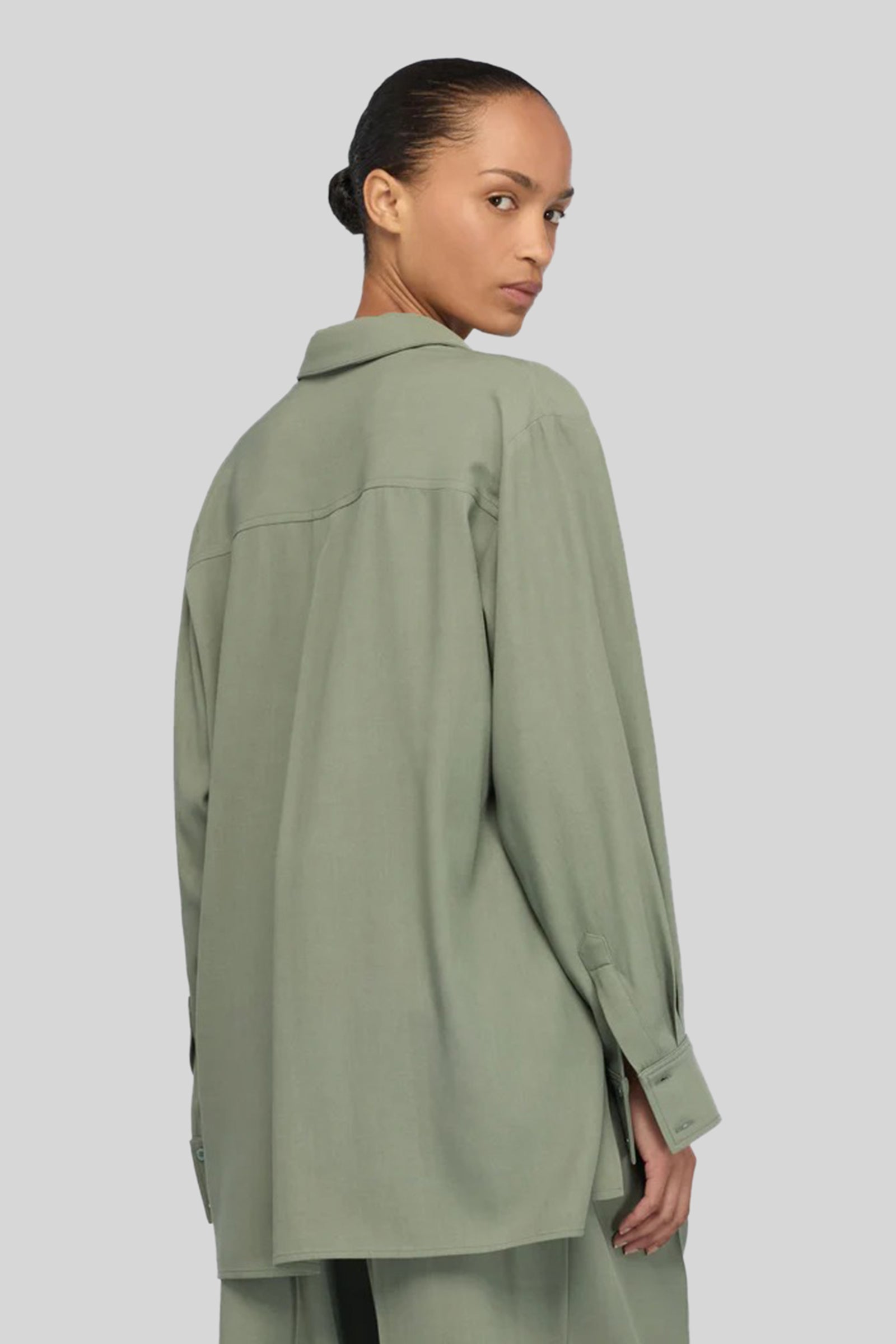 Semicouture Camicia Guadalupe Verde Salvia Donna - 3