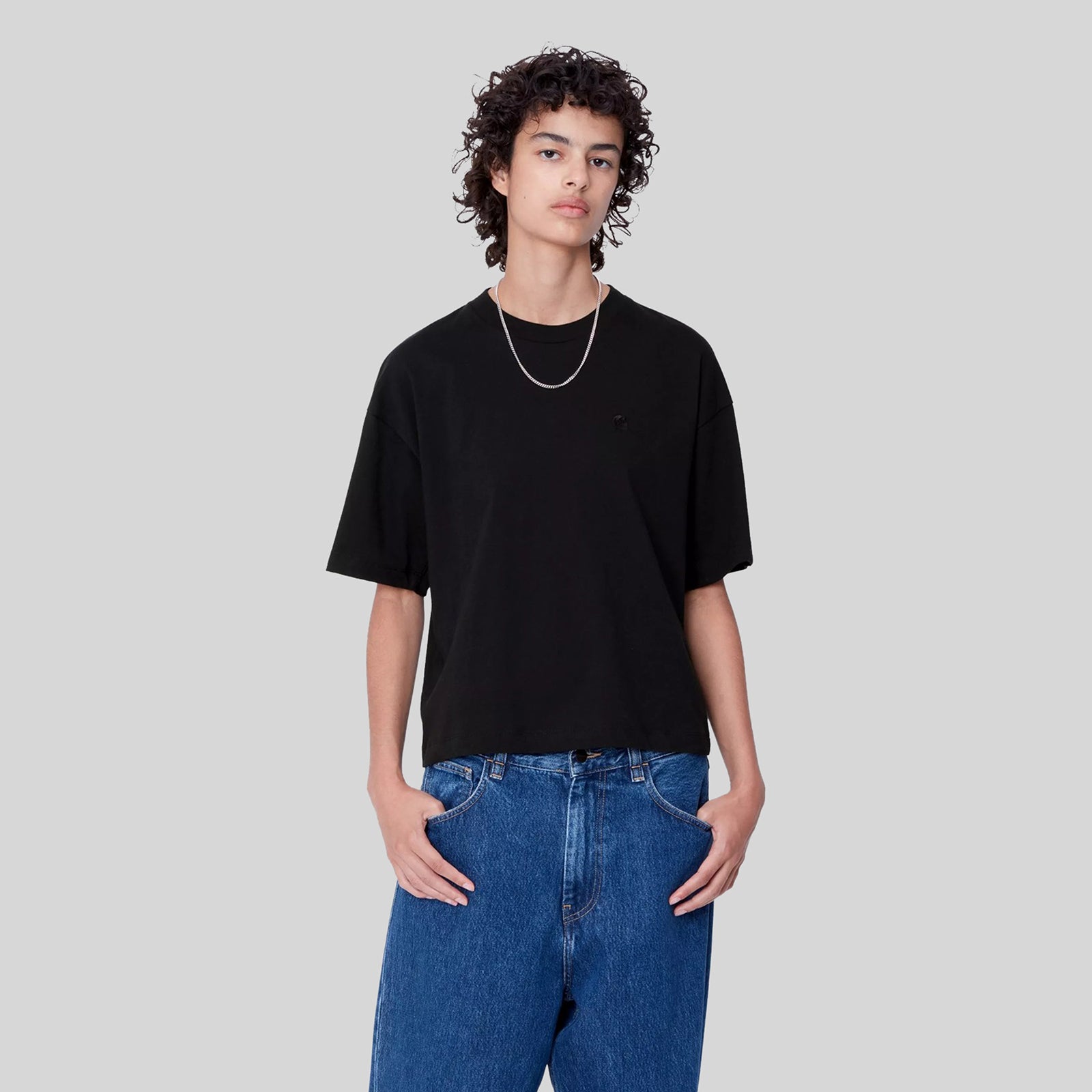 Carhartt Wip W' S/s Chester T-shirt Organic Cotton Nero Donna - 4