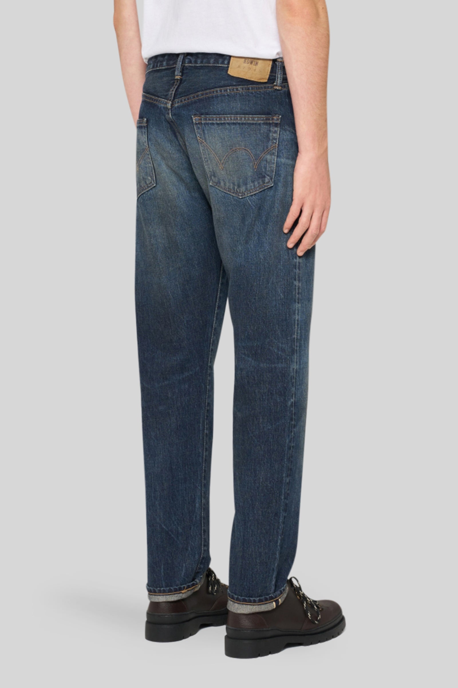 Edwin Jeans Regular Tapered Blu Medio Uomo - 2