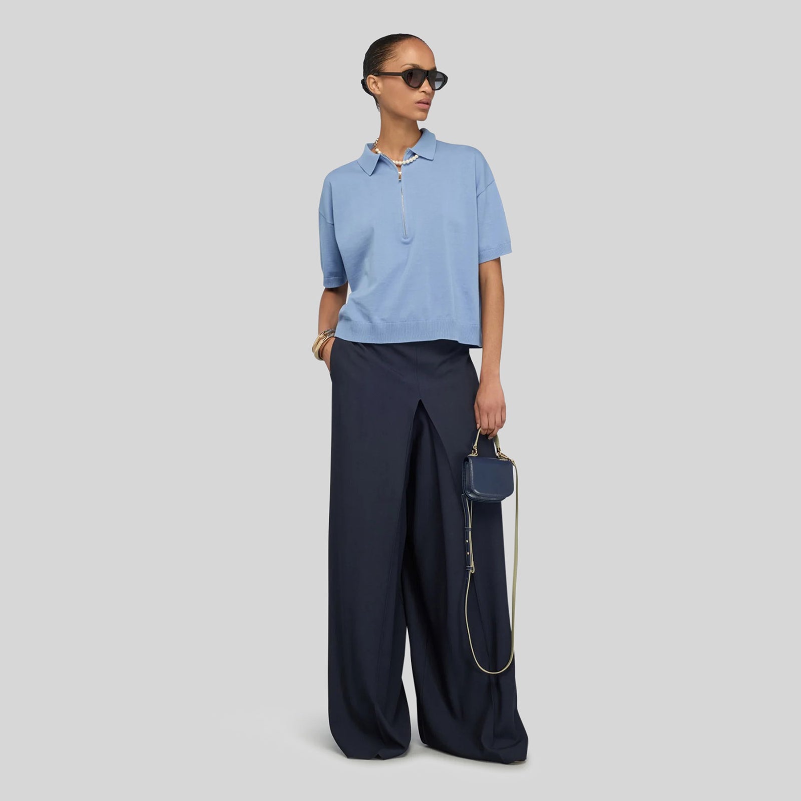 Semicouture Pantalone Gala Blu Donna - 5