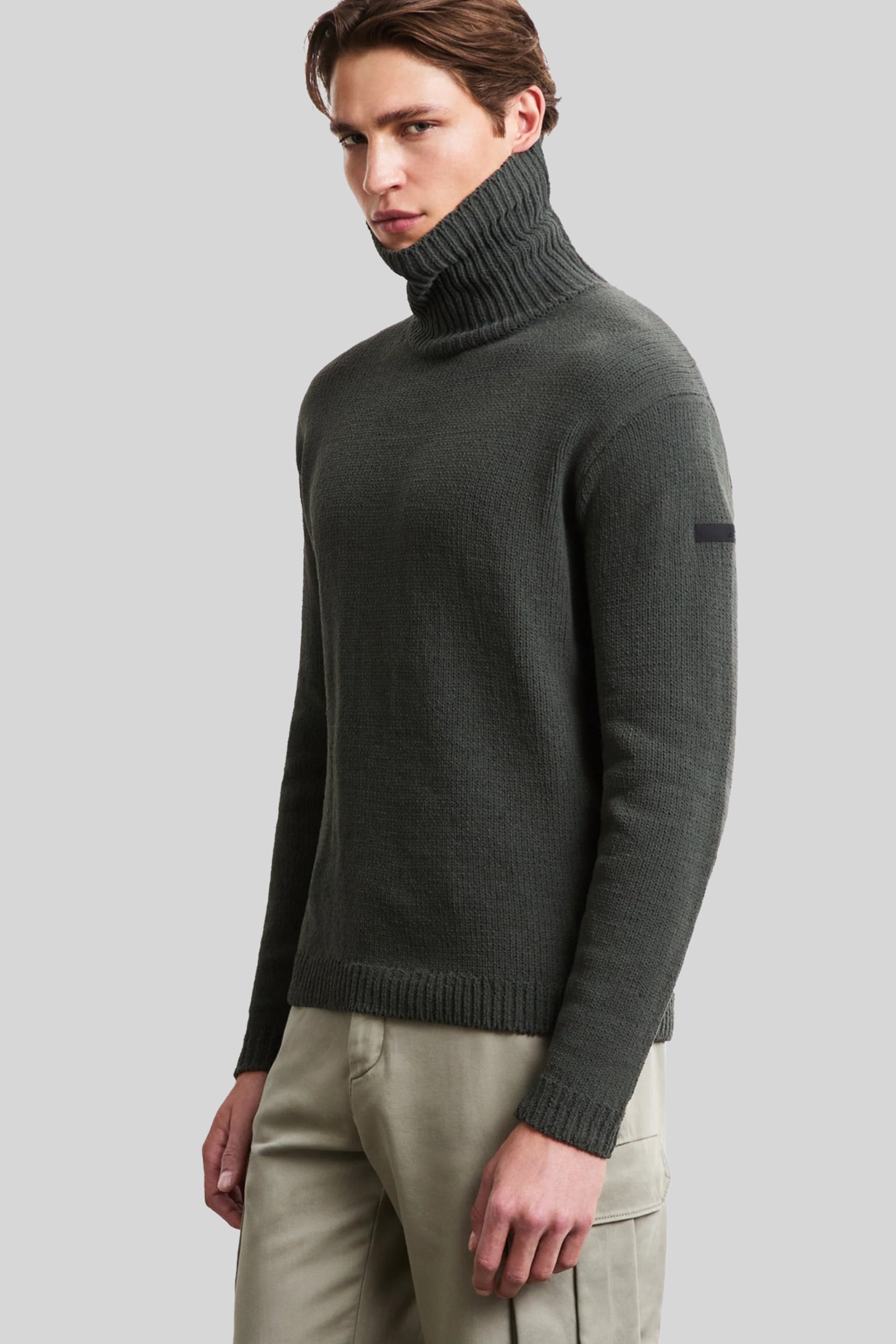 Rrd Maglia Cinematt Turltleneck Verde Uomo - 1