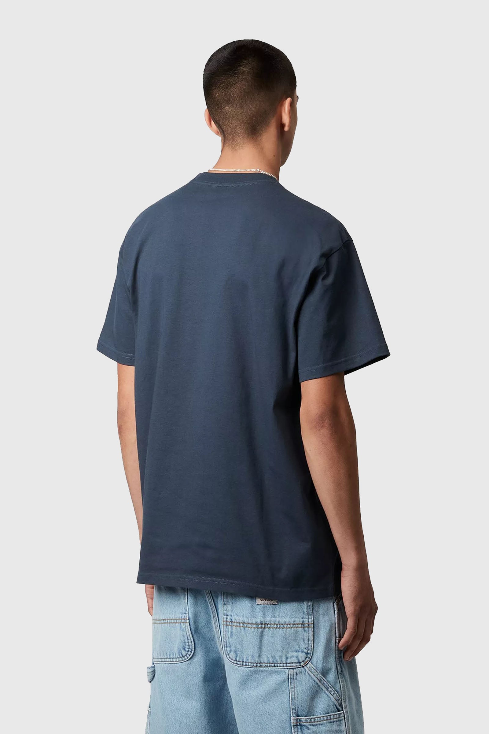 Carhartt Wip T-shirt S/s Chase Blu Uomo - 3