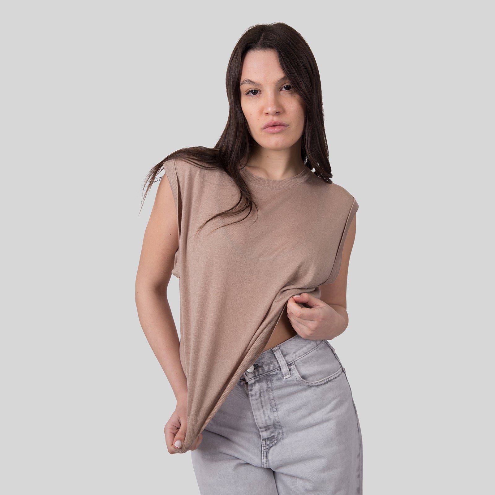 Absolut Cashmere Maglia Naomi Taupe Donna - 5
