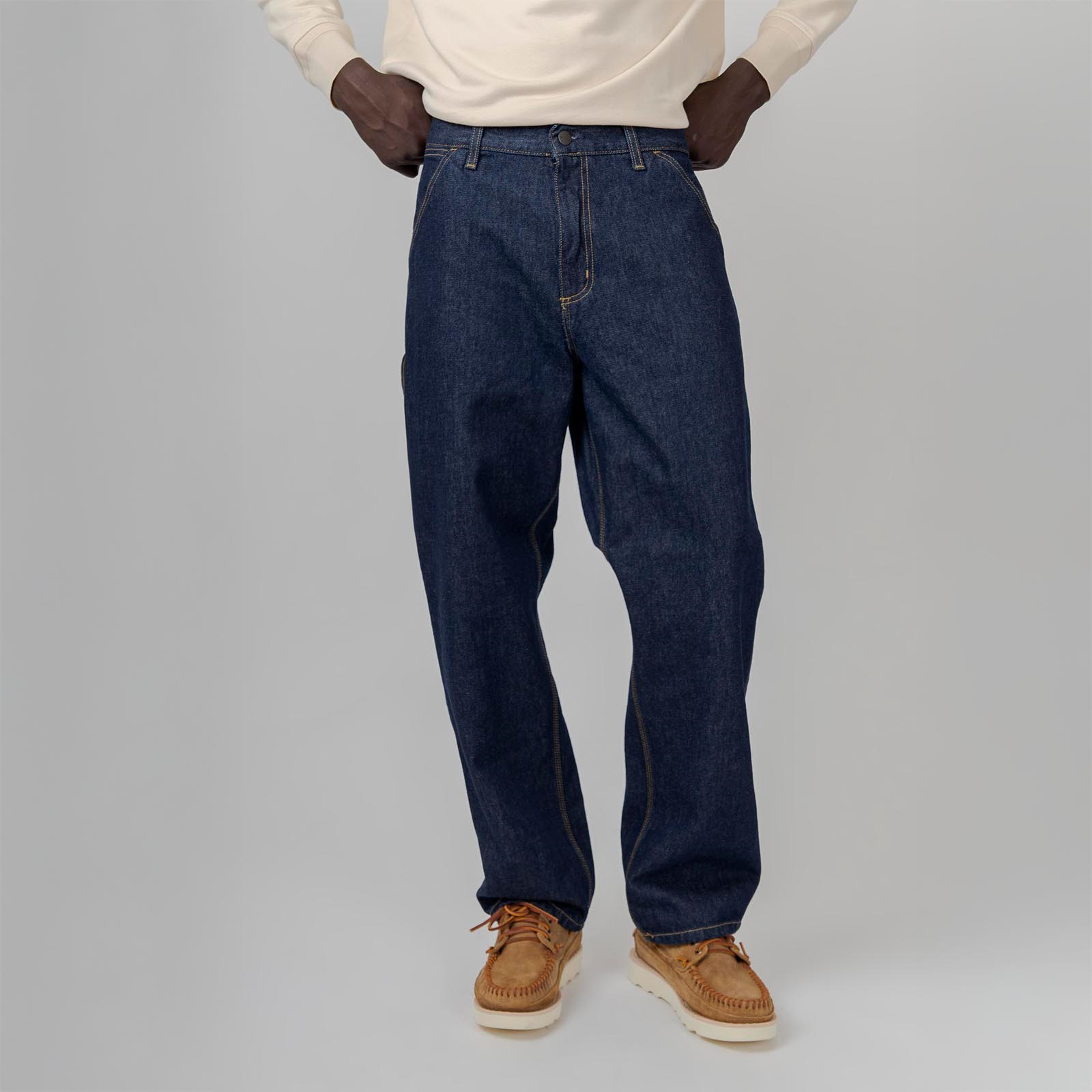 Carhartt Wip Single Knee Pant Blu Scuro Uomo - 7