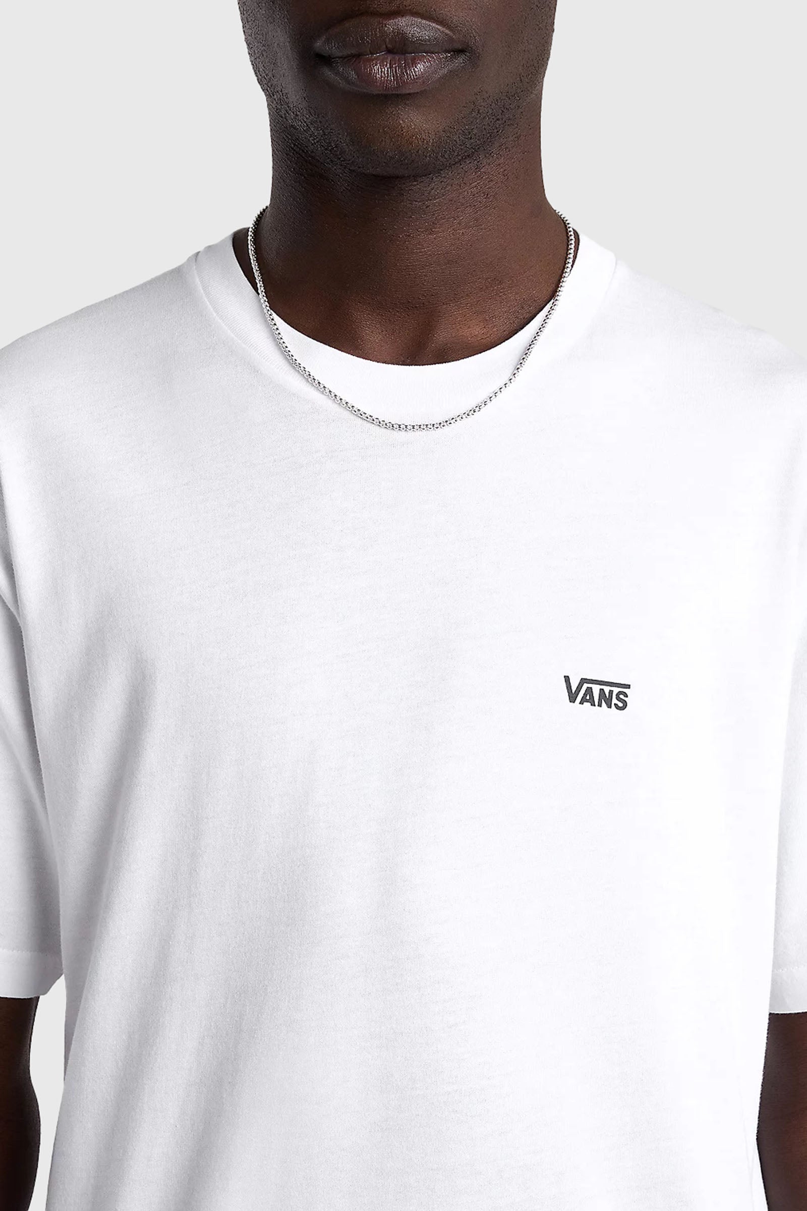 Vans "off The Wall" Left Chest Logo Tee Bianco Unisex - 6