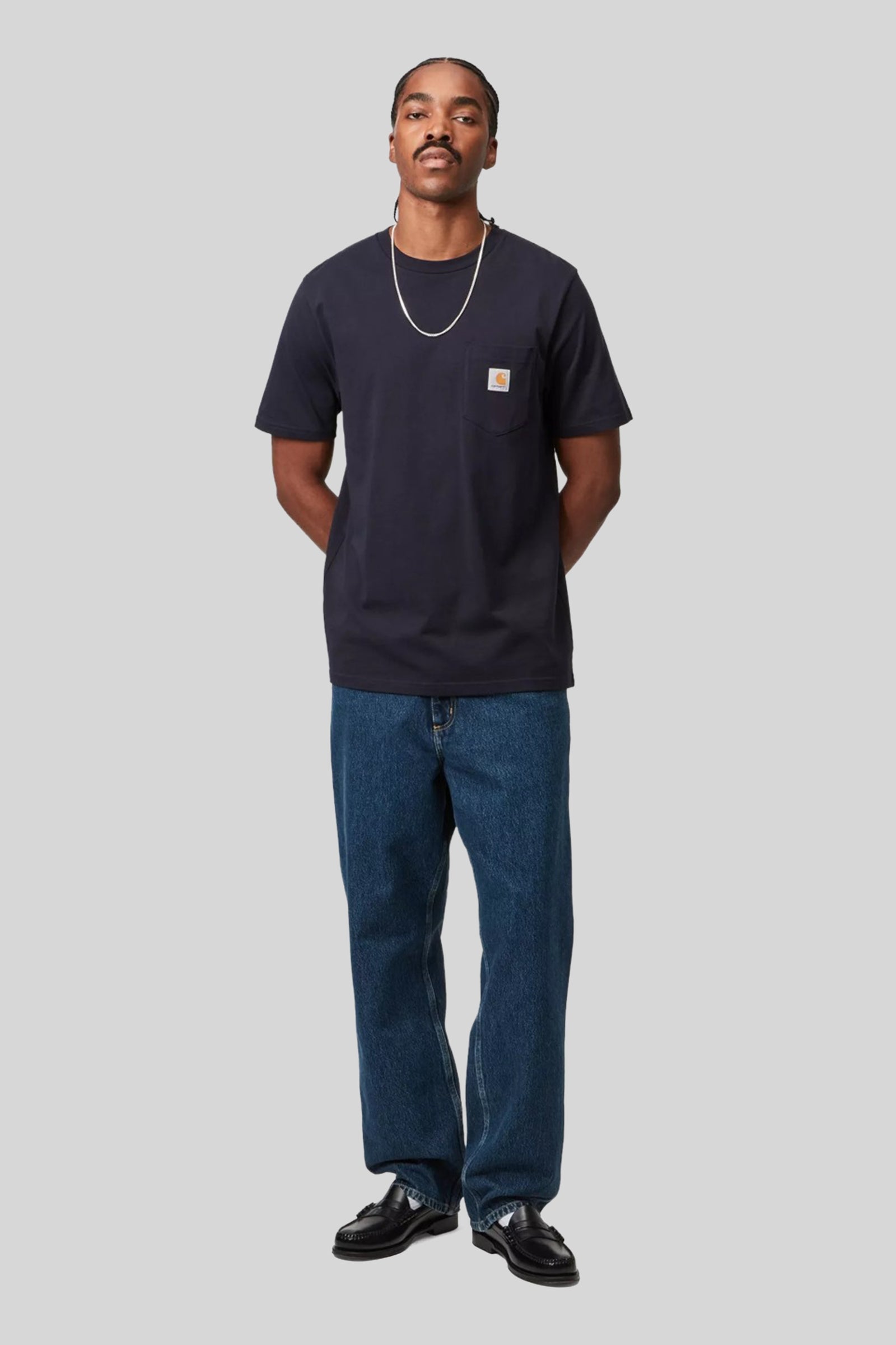 Carhartt Wip Single Knee Pant Blu Medio Uomo - 3