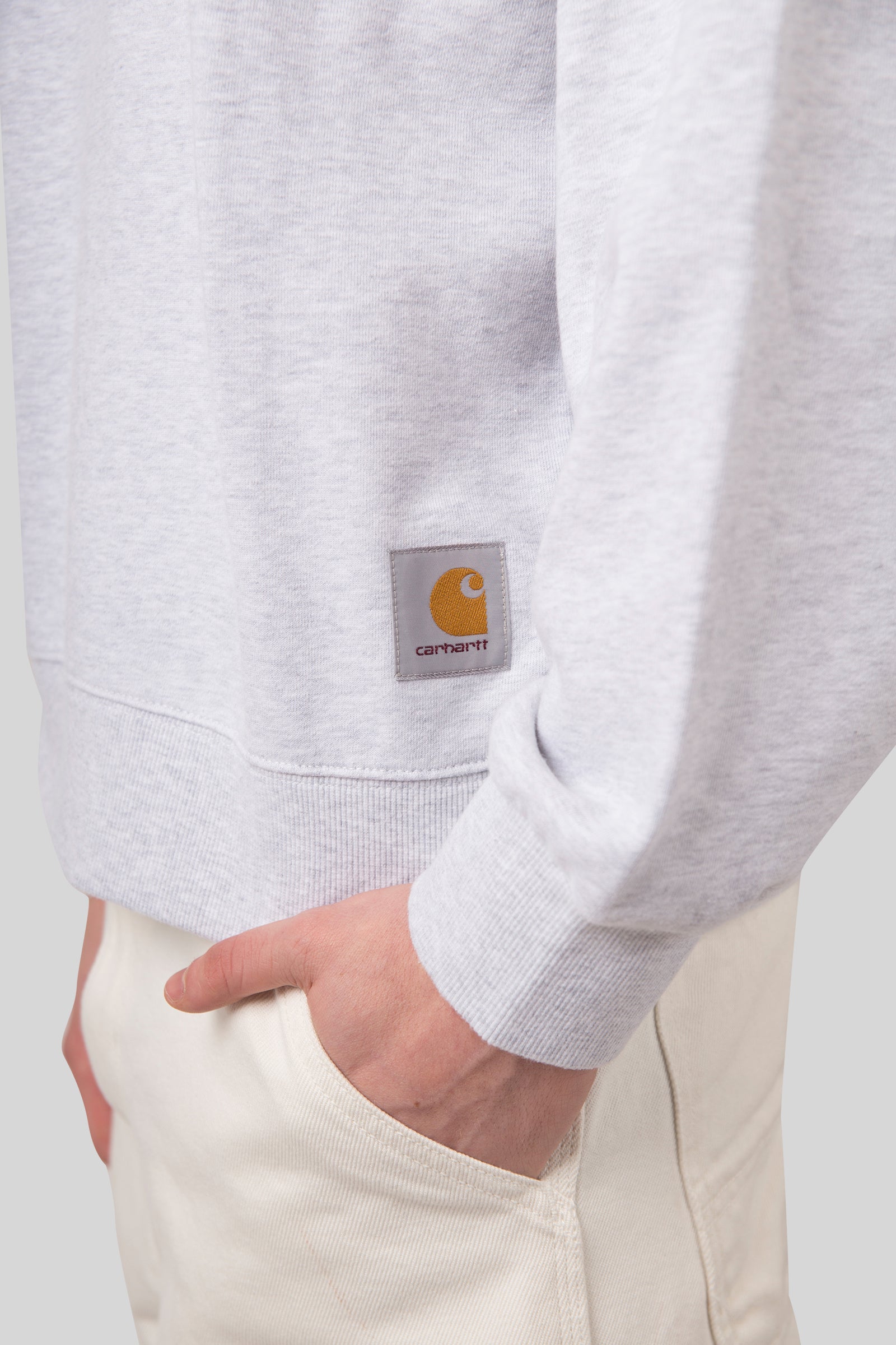 Carhartt Wip Felpa Wip Iii Grigio Chiaro Uomo - 4