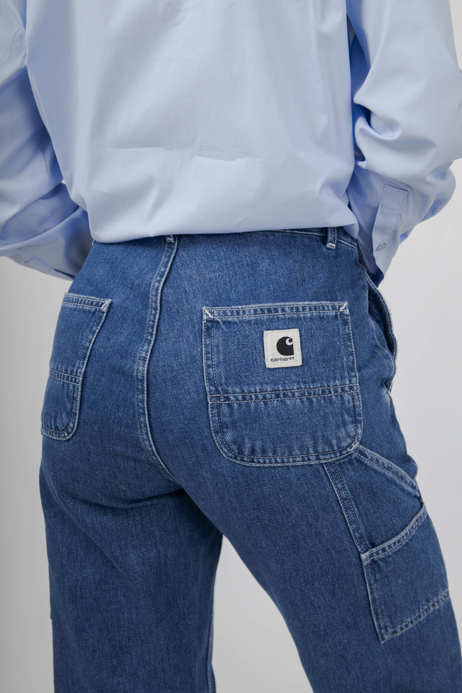 Carhartt Wip W' Pierce Pant Straight Blu Medio Donna - 2