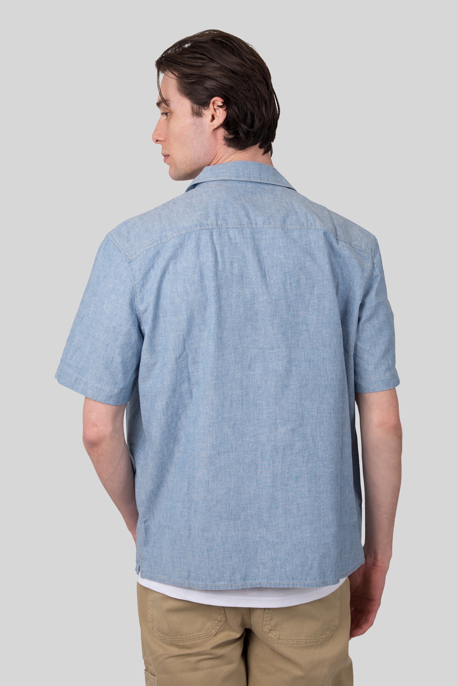 Tela Genova Camicia Rudy/f Chambray Uomo - 5