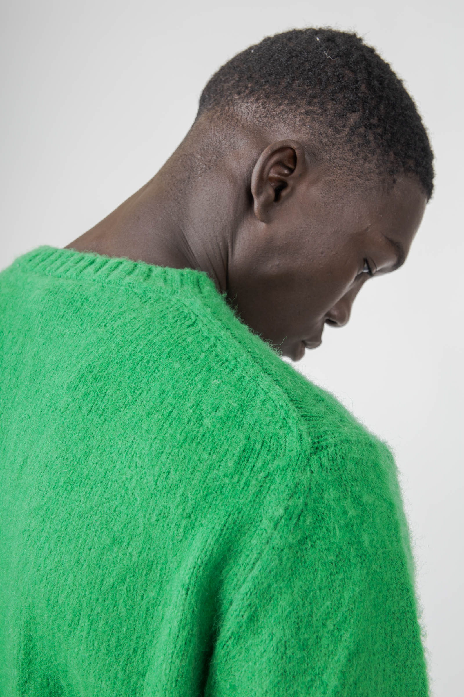 Aspesi Maglia Girocollo In Lana Shetland Verde Smeraldo Uomo - 2