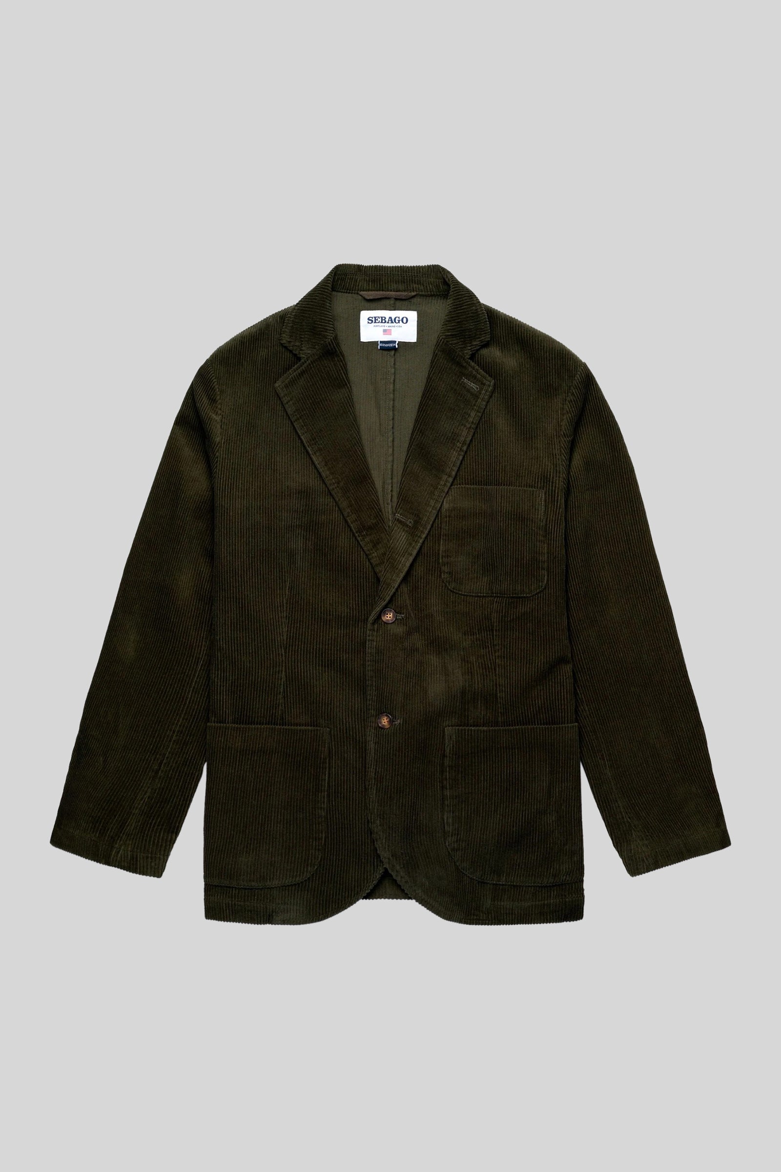Sebago Blazer Neddick Courdury Verde Scuro Uomo - 3