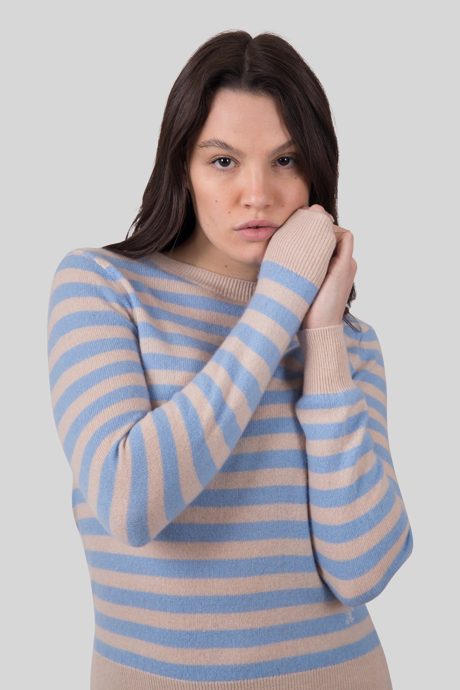 Absolut Cashmere Maglia Marge Beige/azzurro Donna - 3