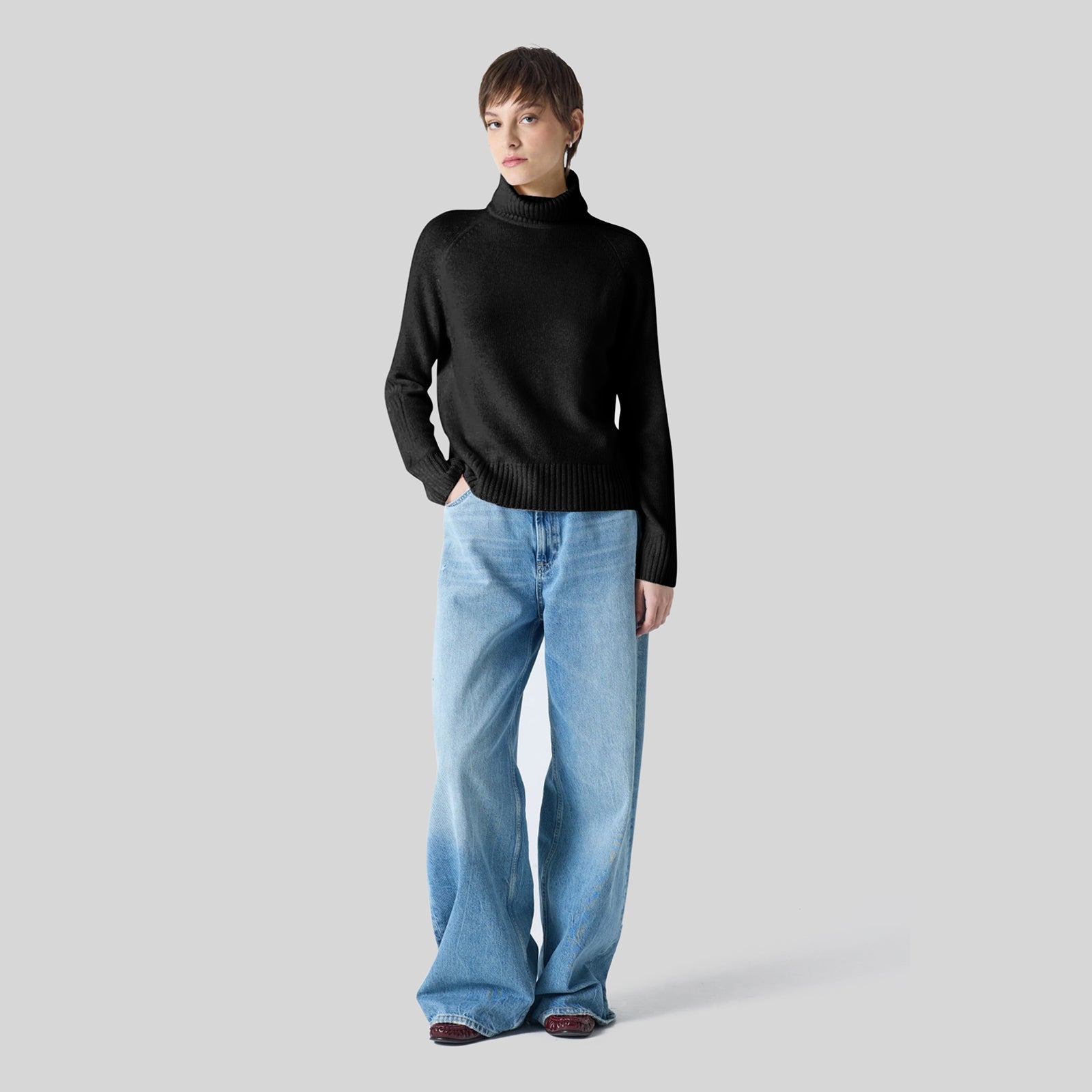 Absolut Cashmere Maglia Dolcevita Sylviana Nero Donna - 5