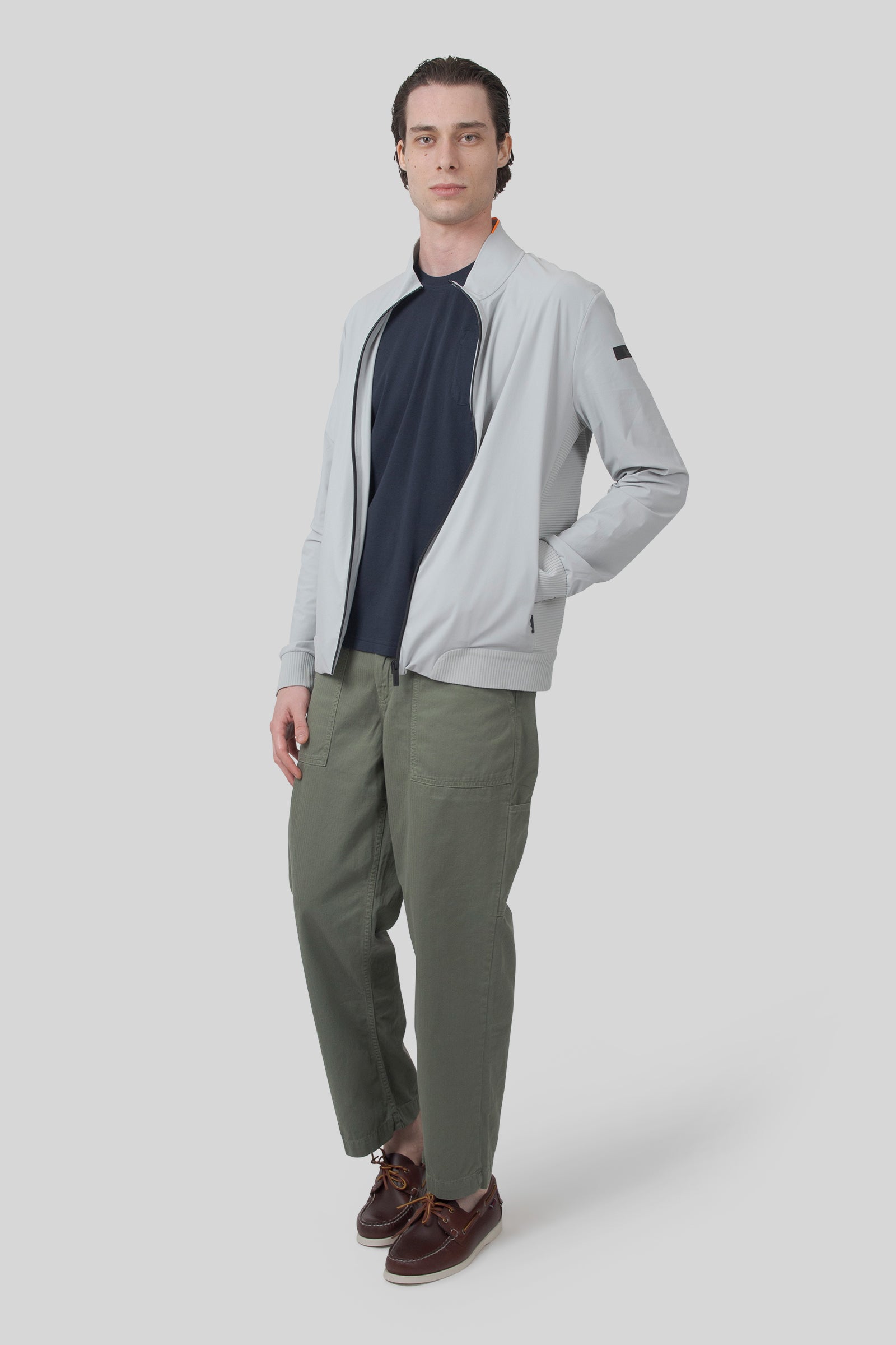 Rrd Felpa Surflex Soft Touch Full Zip Grigio Chiaro Uomo - 7