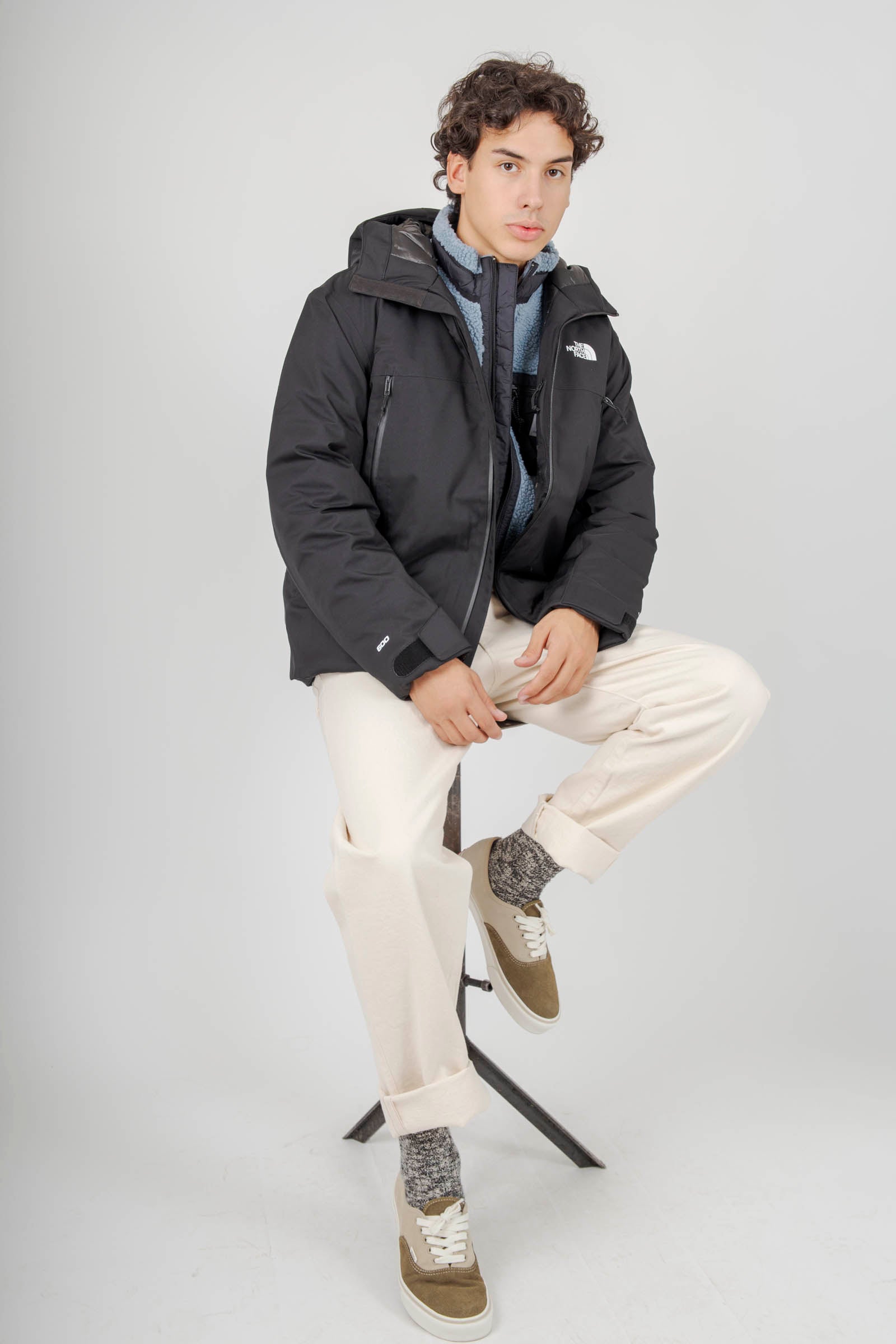 The North Face Tnf Range Down Hooded Jacket Nero Uomo - 2