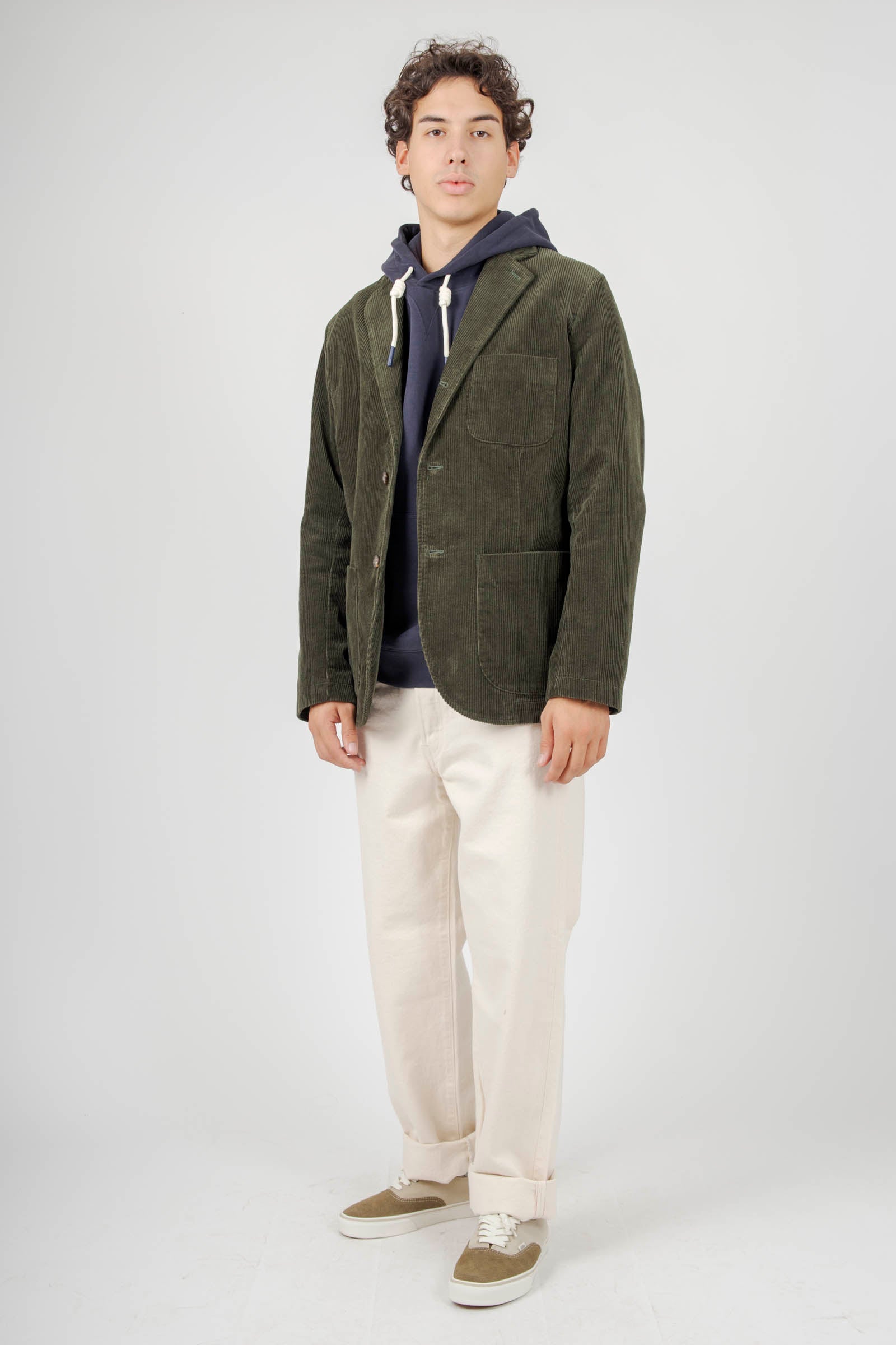 Sebago Blazer Neddick Corduroy Verde Scuro Uomo - 2