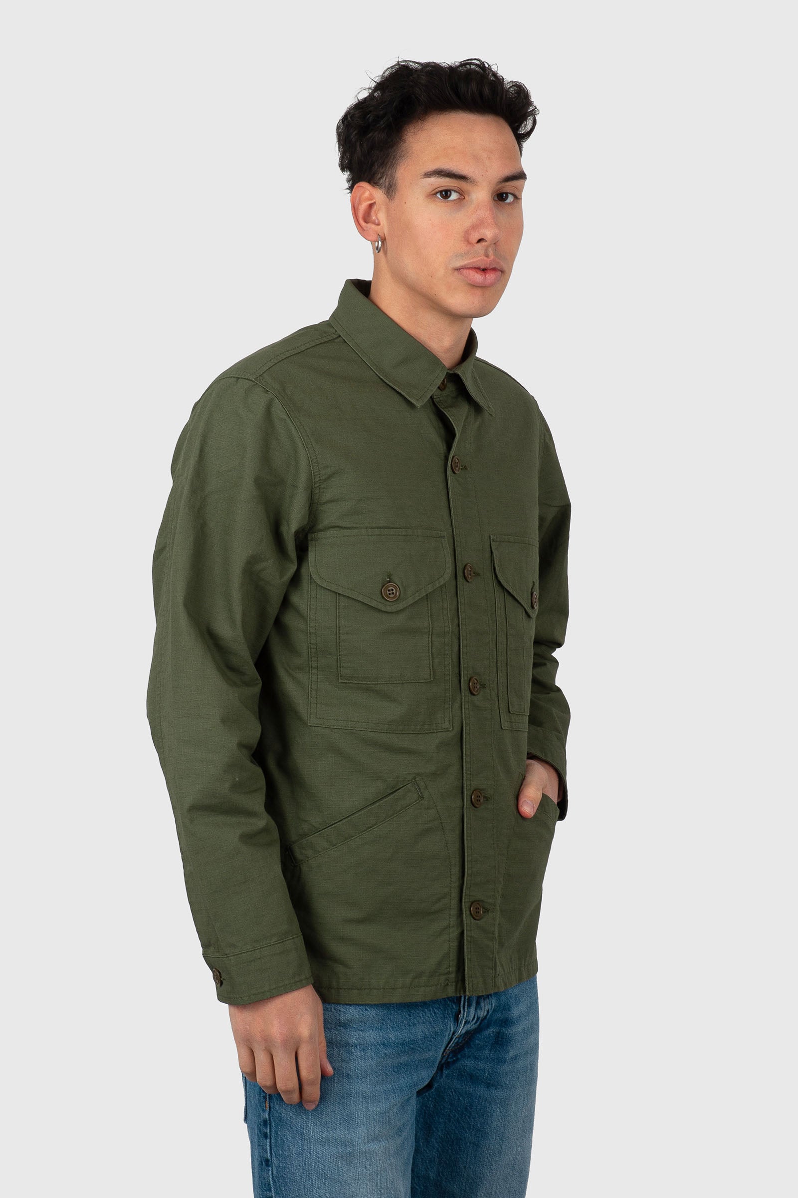 Manifattura Ceccarelli Original Cruiser Jacket Verde Oliva Uomo - 5