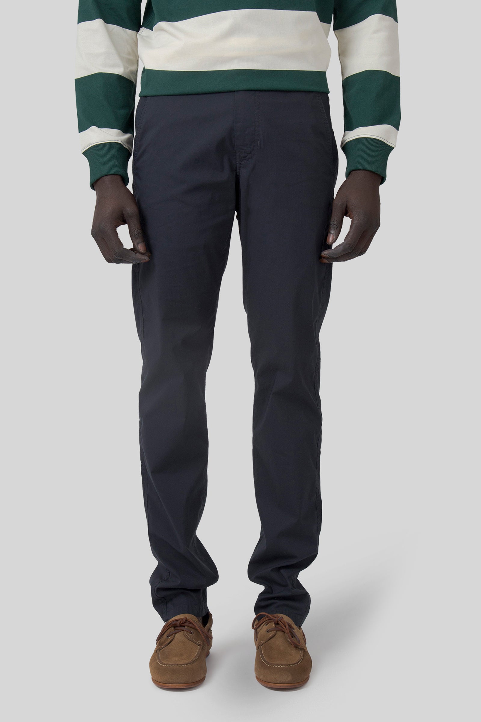 Aspesi Pantalone Chino In Popeline Comfort Blu Navy Uomo - 3