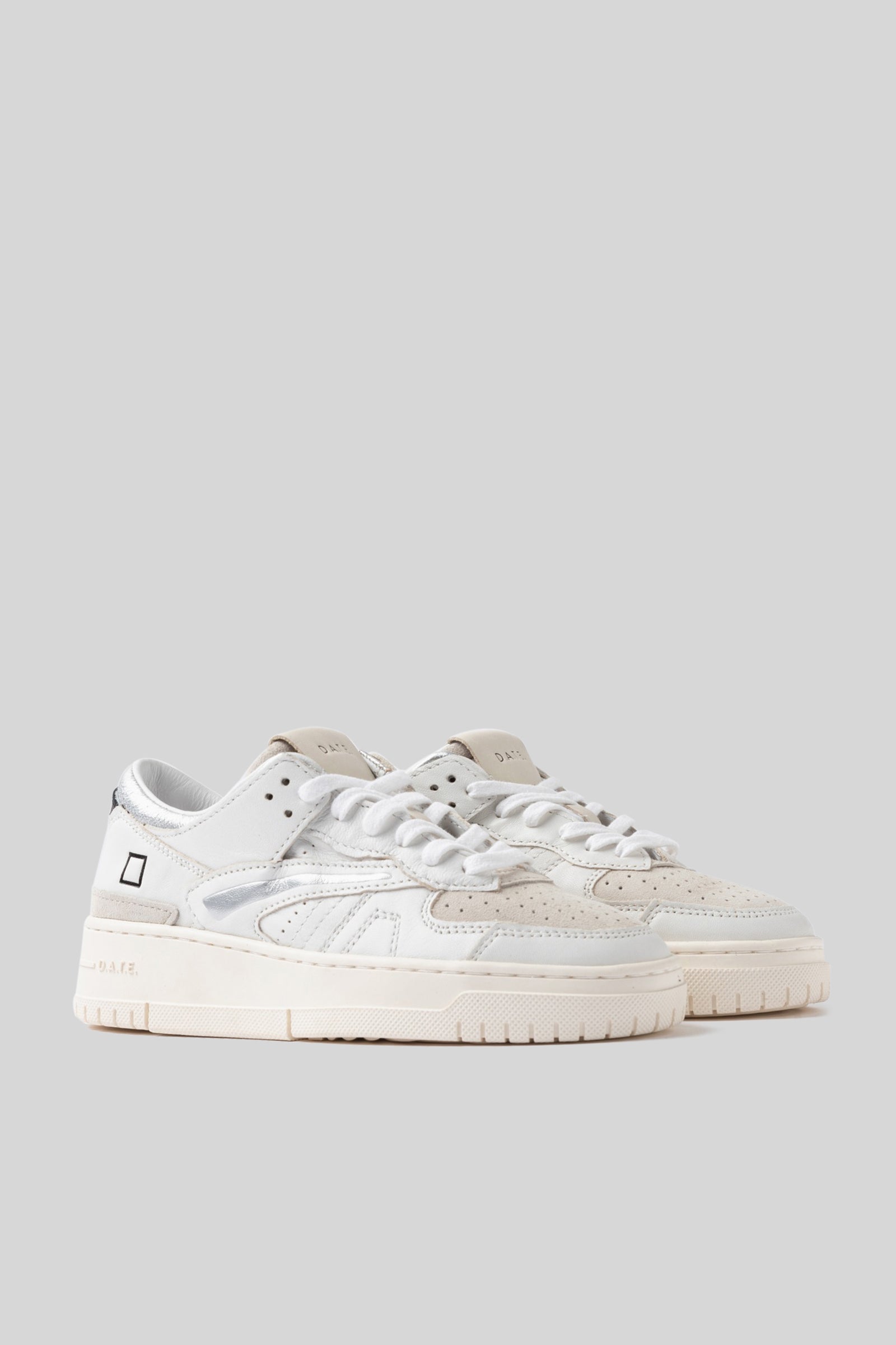 D.a.t.e. Sneaker Torneo Shiny Bianco/argento Donna - 3