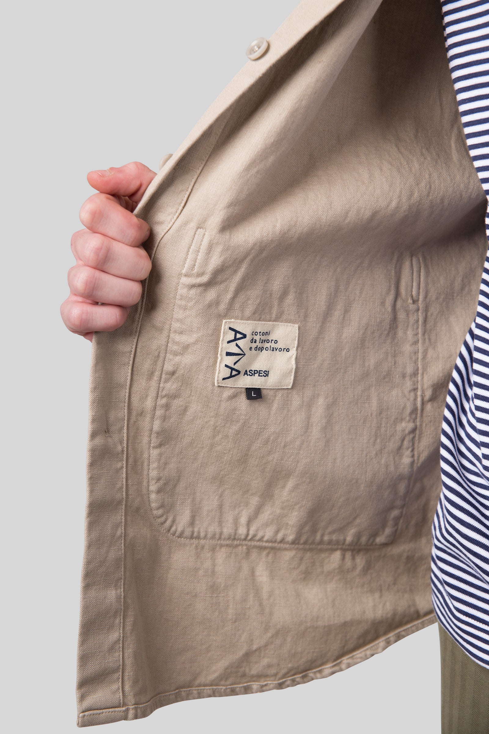Aspesi Overshirt Utility Beige Uomo - 6