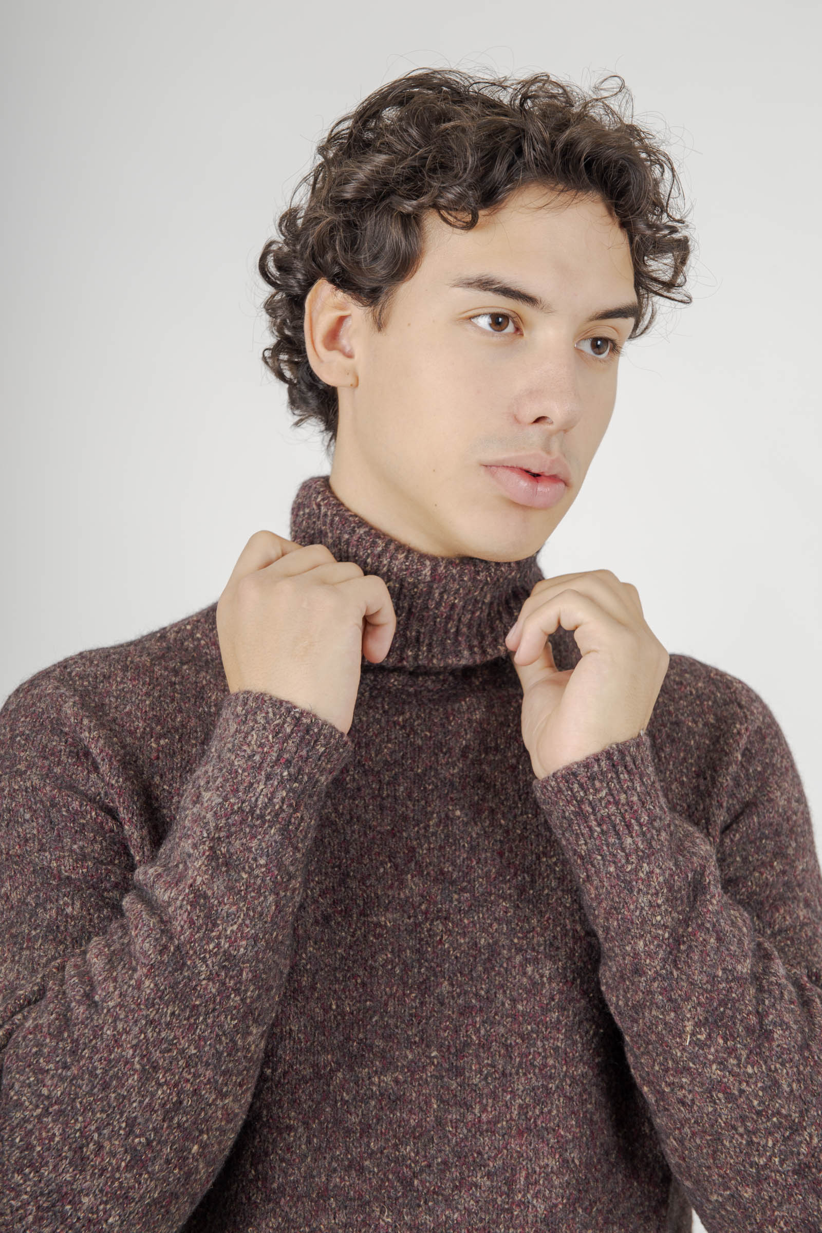 Roberto Collina Maglia Dolcevita Swg Bordeaux Uomo - 1