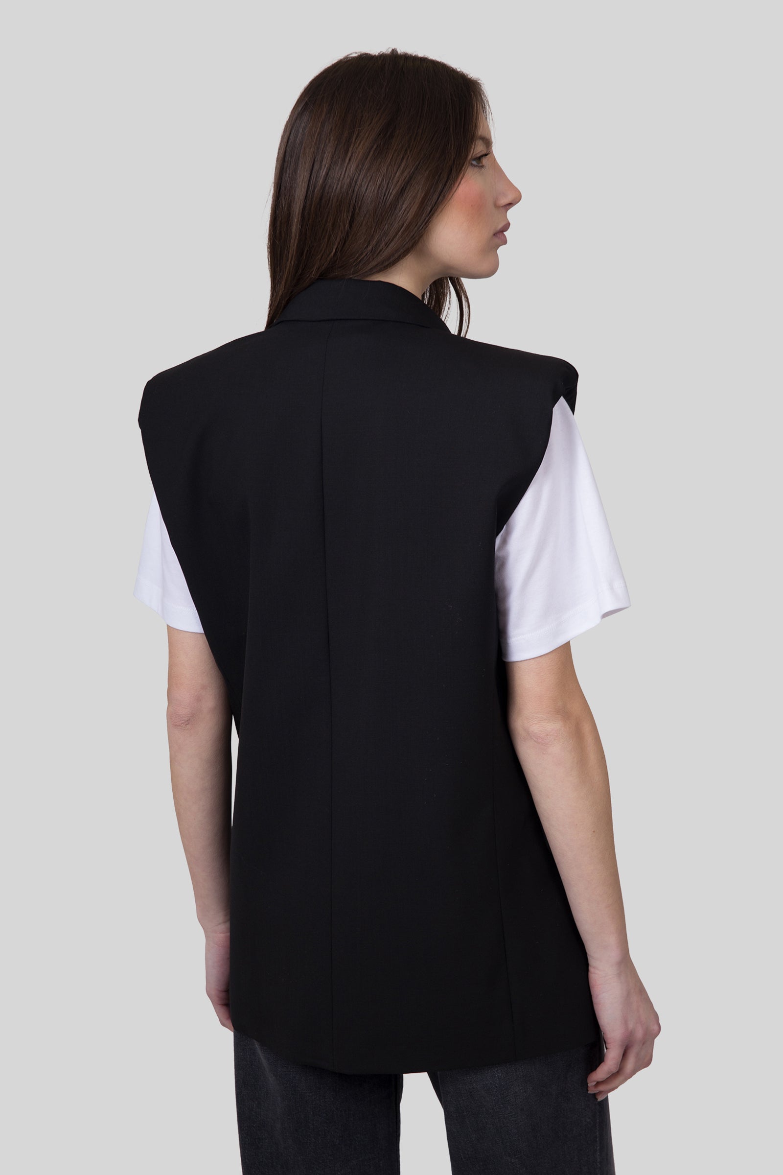 Erika Cavallini Gilet Ivo Nero Donna - 3