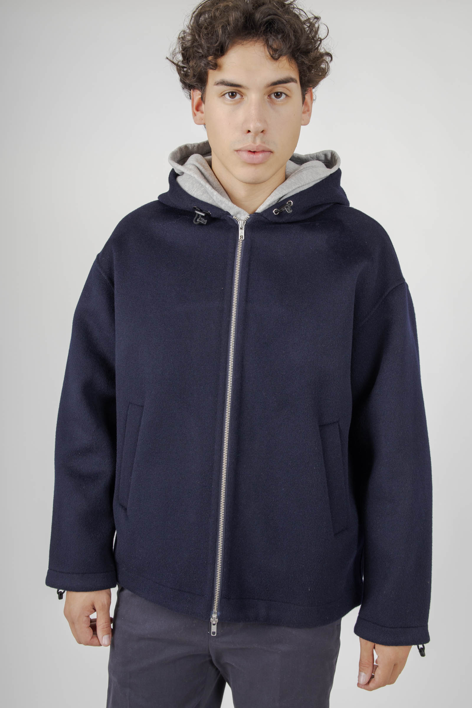 Department Five Giubbotto In Lana Park Blu Navy Uomo - 3