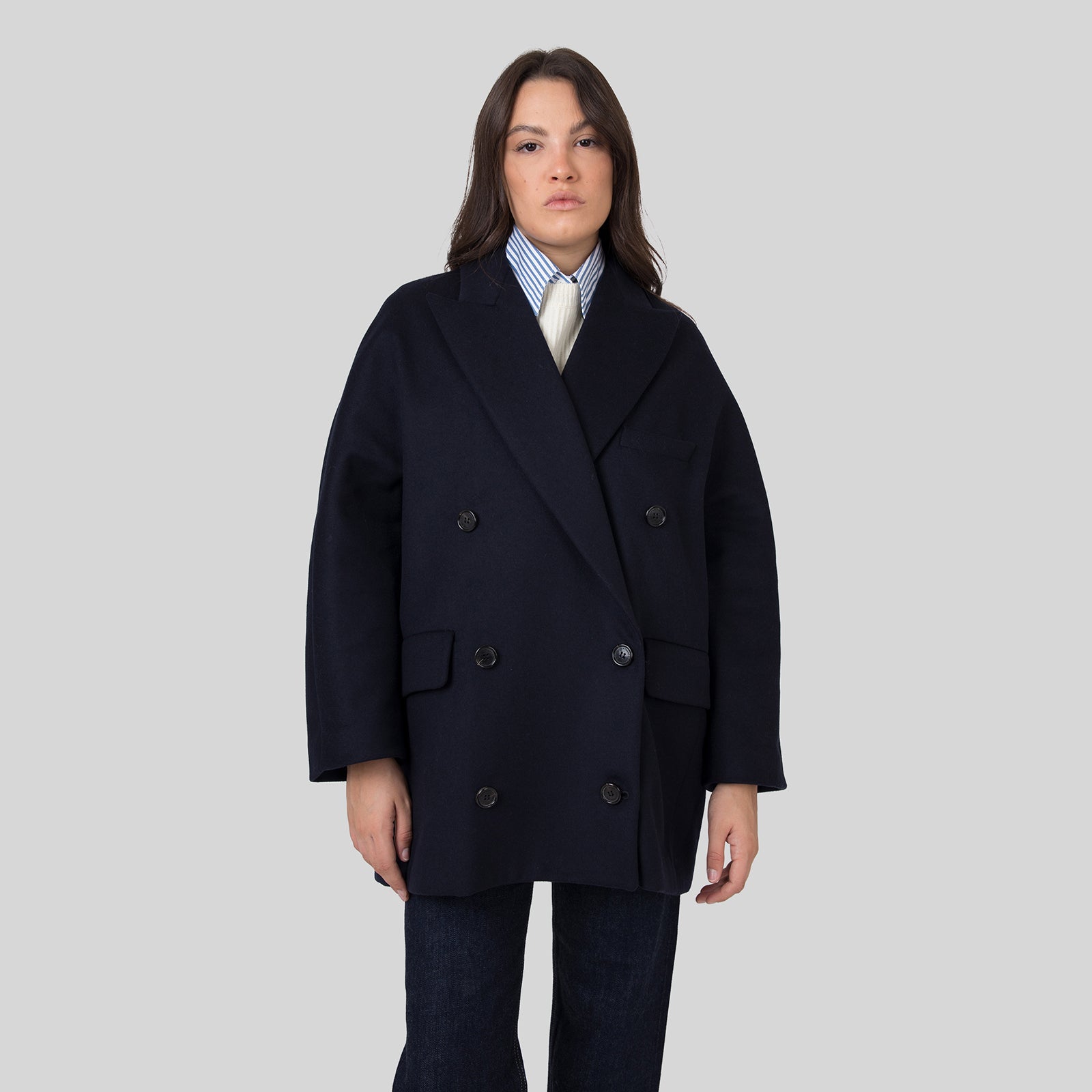Department Five Caban Over Lamar Blu Navy Donna - 7